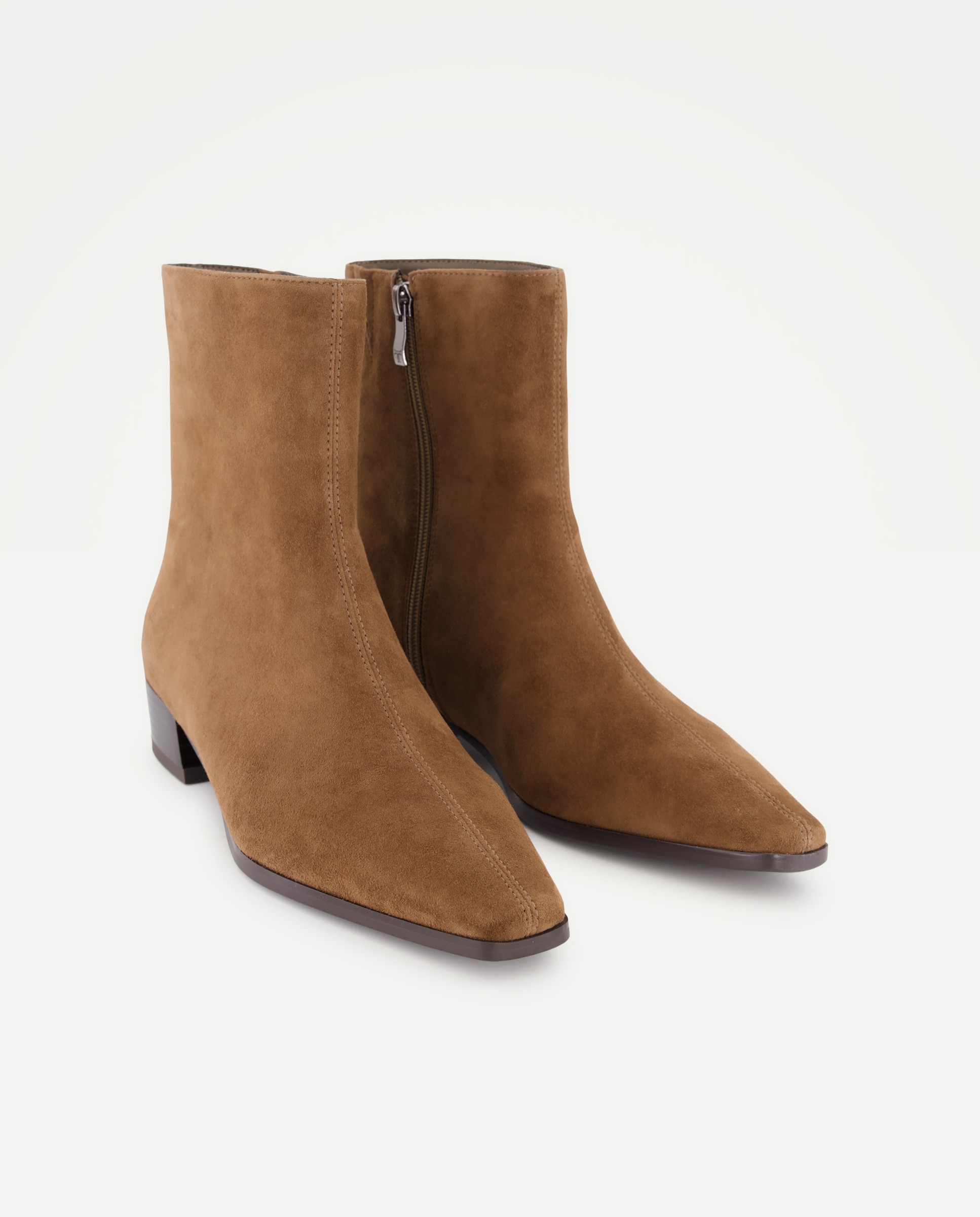 Botins de Salto com Biqueira Quadrada SS 740 Tabaco-2