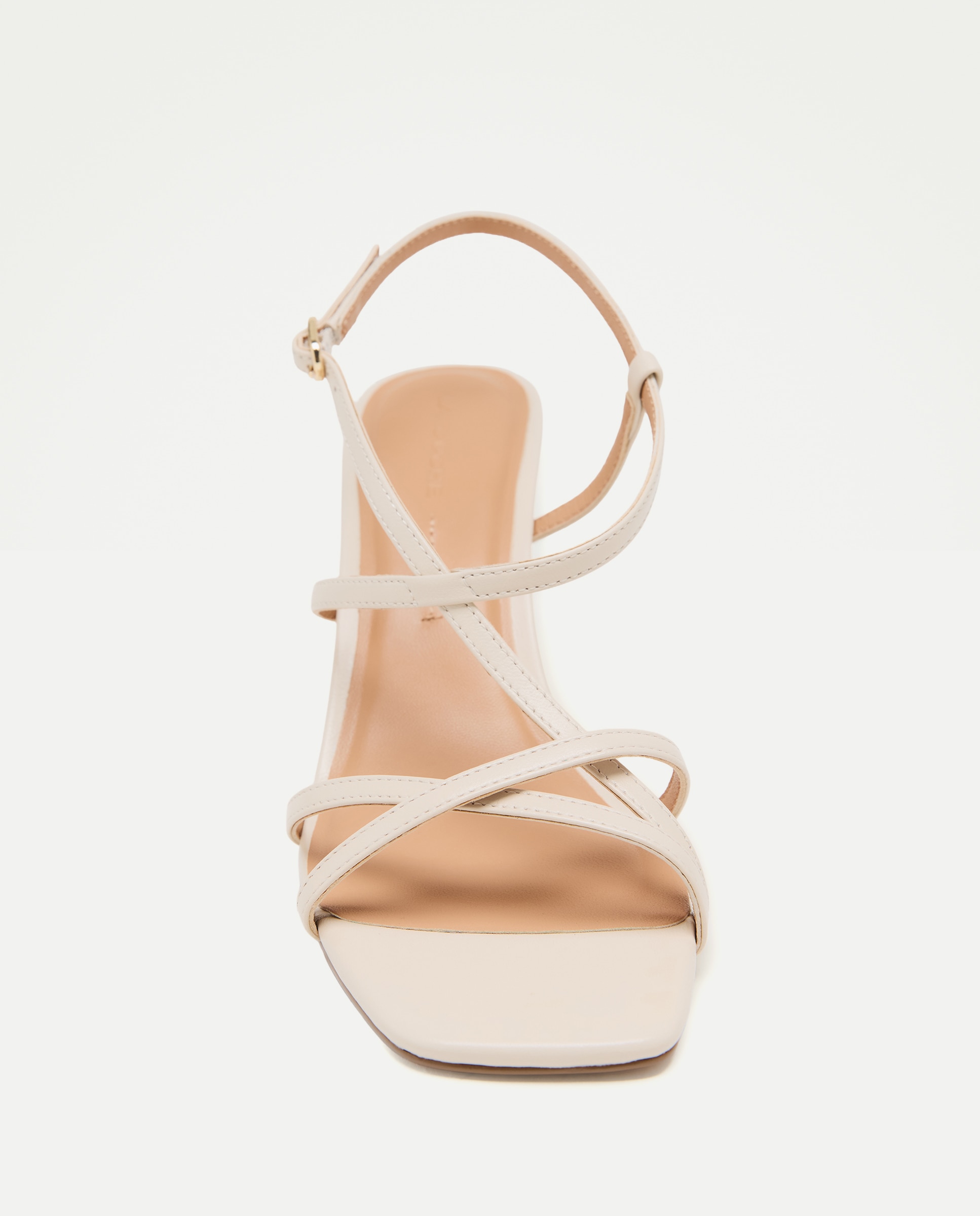 Sandálias de Salto com Tiras Cruzadas Estilo Cocktail Branco-marfim-4
