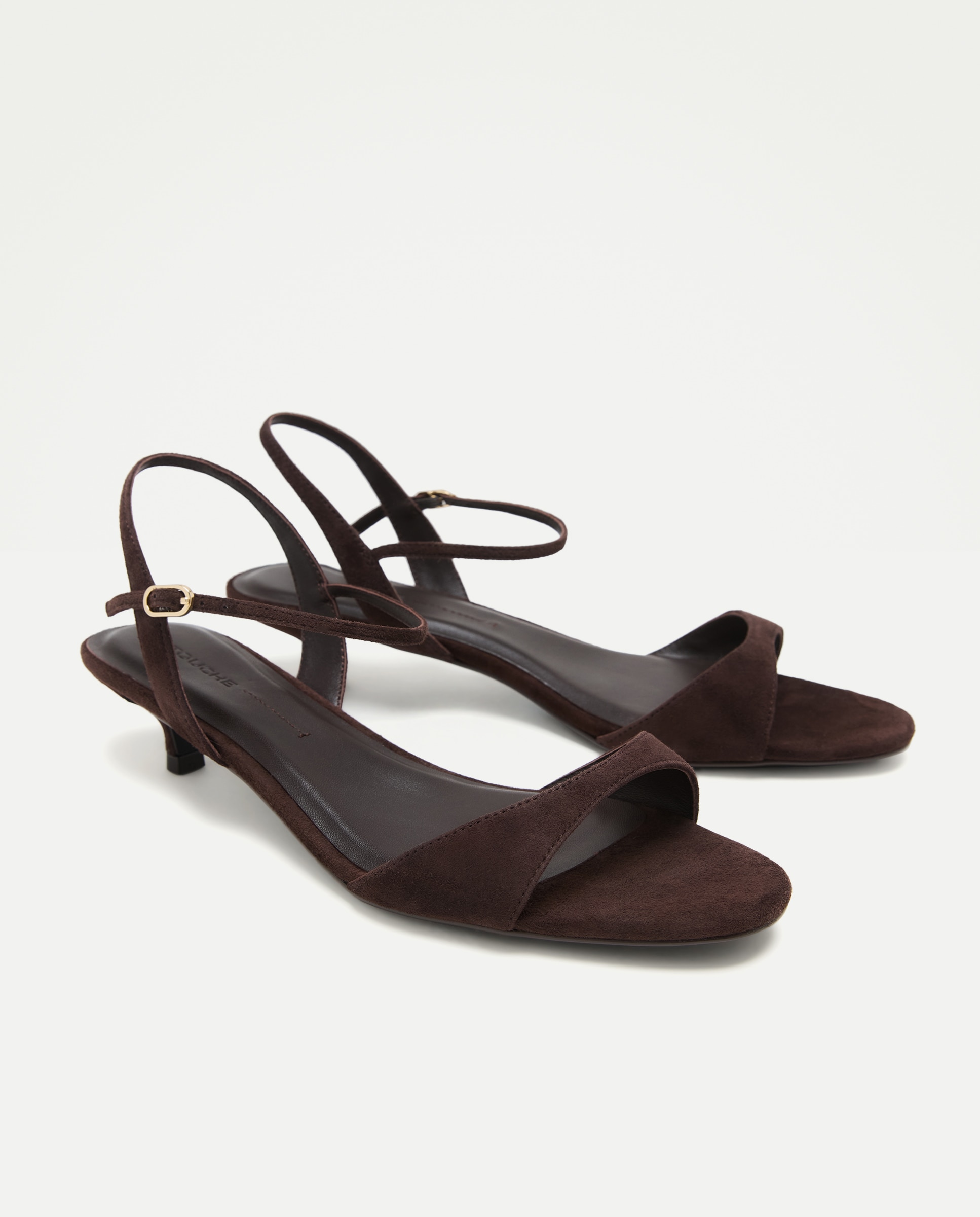 Sandalias con tacón esencial de mujer - Latouche - Marrón Marrón-2