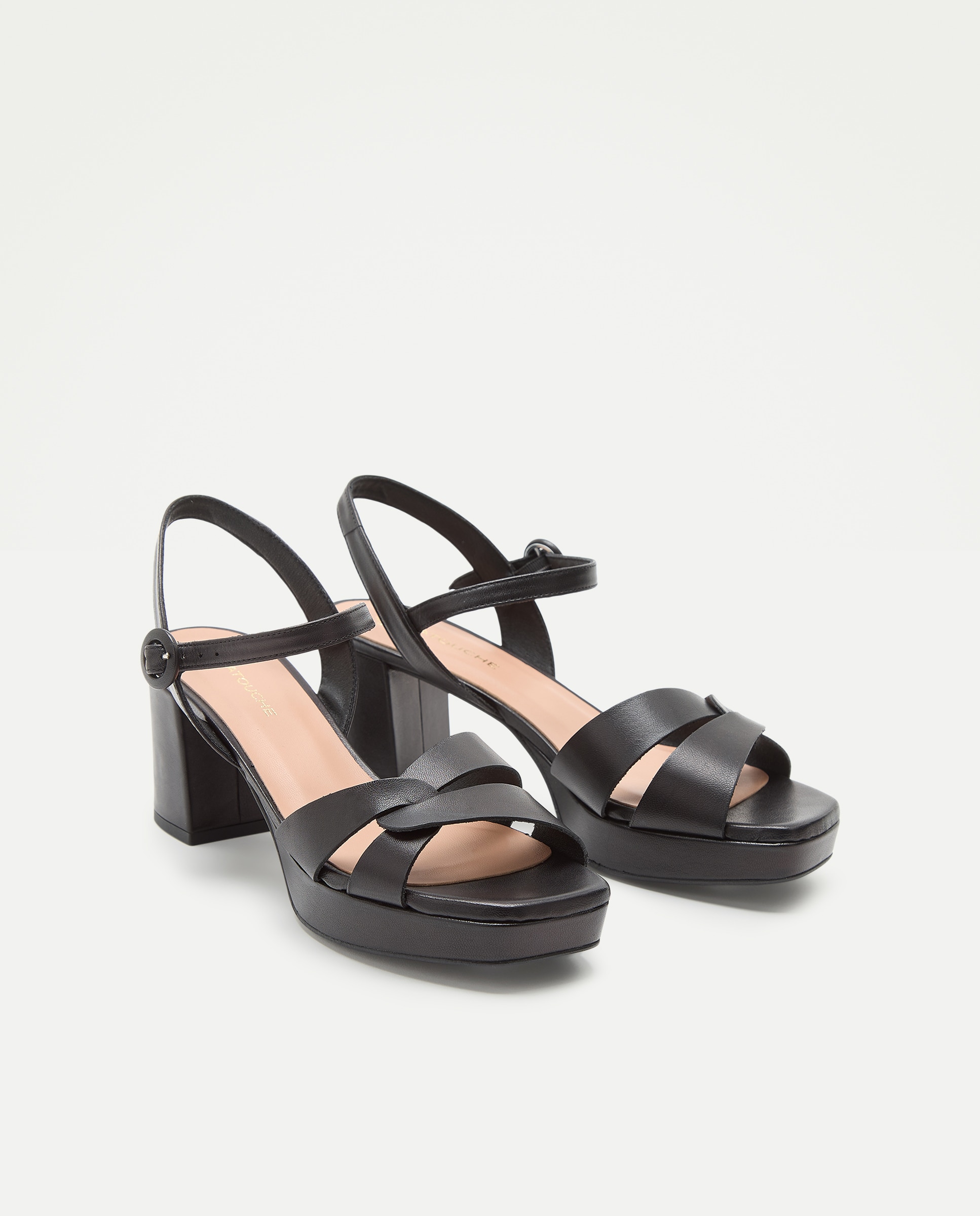 Sandalias de tacón de mujer de tipo confort - Latouche Comfort - Negro Negro-2