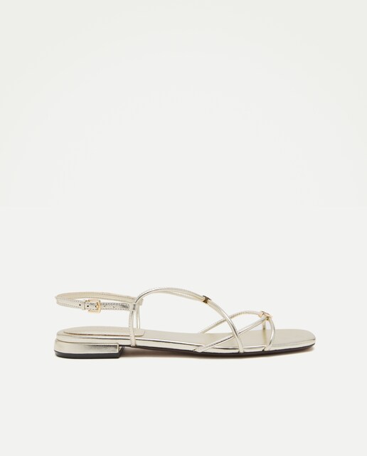 Sandalias planas de mujer con multitiras