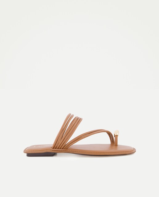 Sandalias planas de mujer con dedo