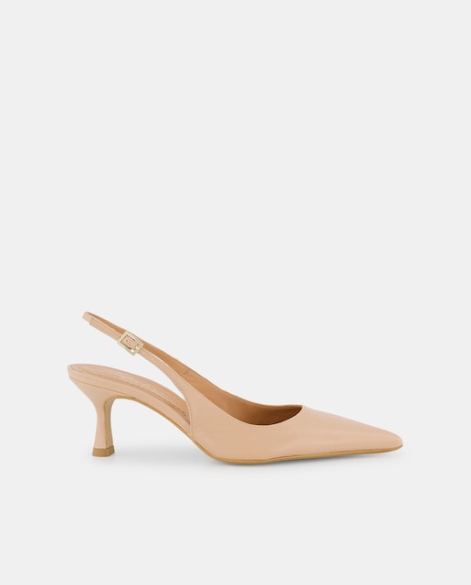 Imagen 0 de Zapatos de salón de mujer en piel con tacón embudo - Línea Atelier