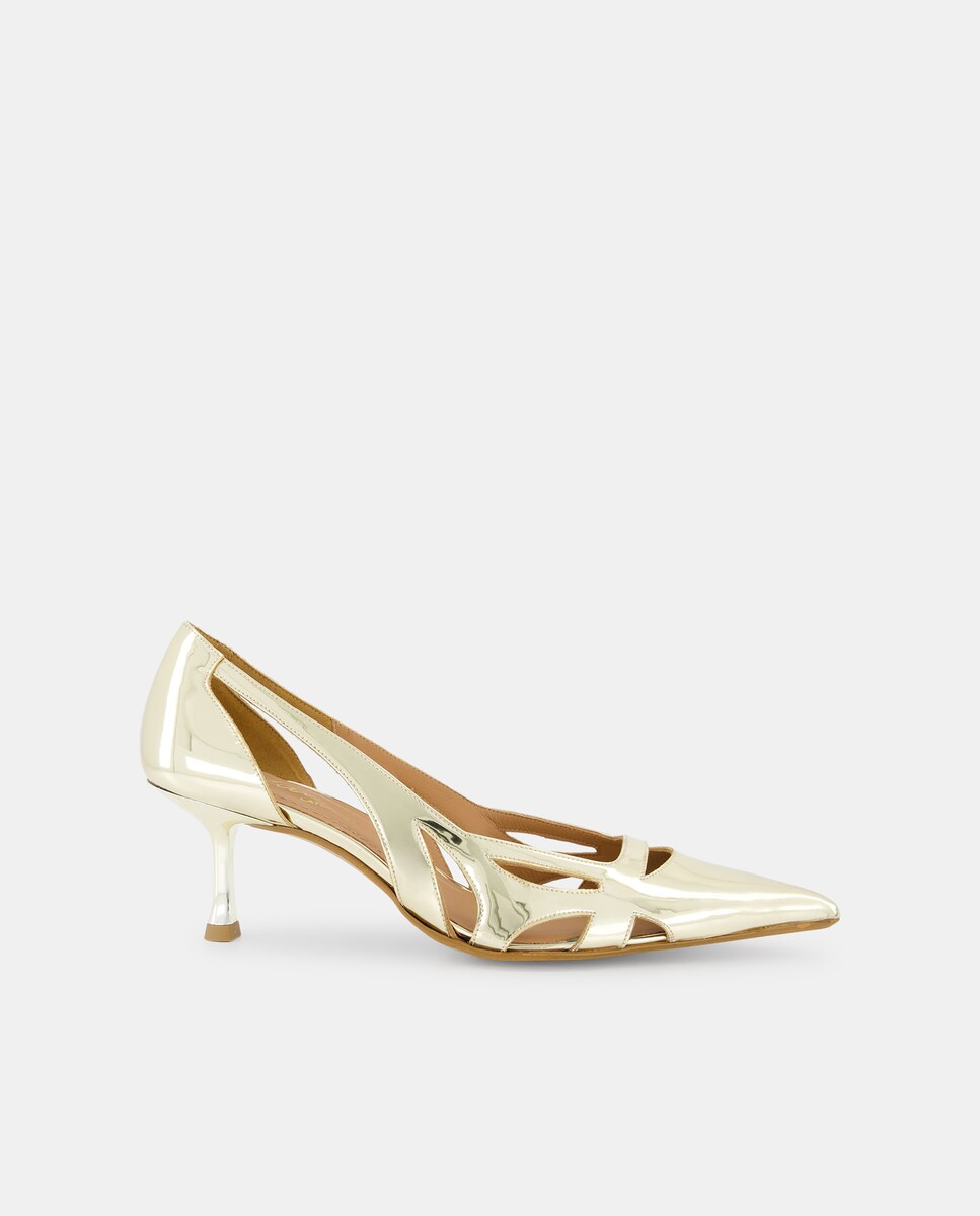 Sapatos de Salto com Verniz 390 Ouro-1