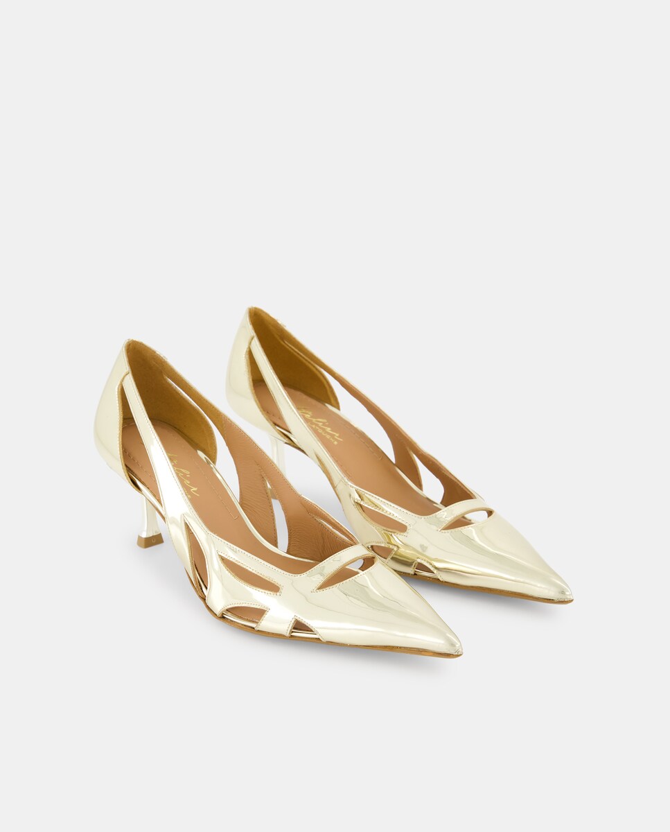 Sapatos de Salto com Verniz 390 Ouro-2