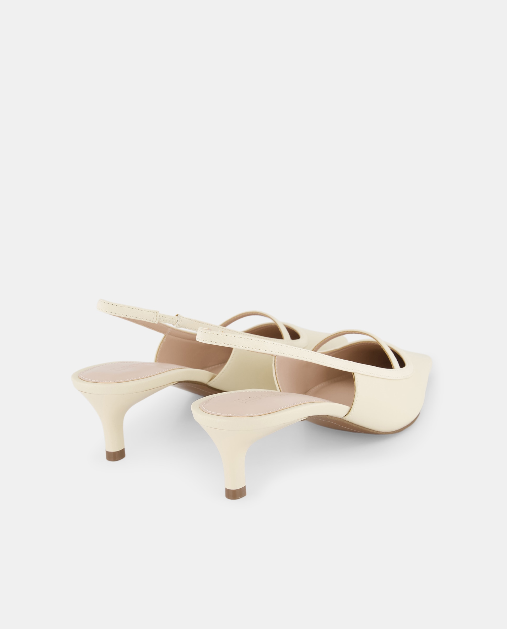 Sapatos de Salto Tipo Tacão Branco-3