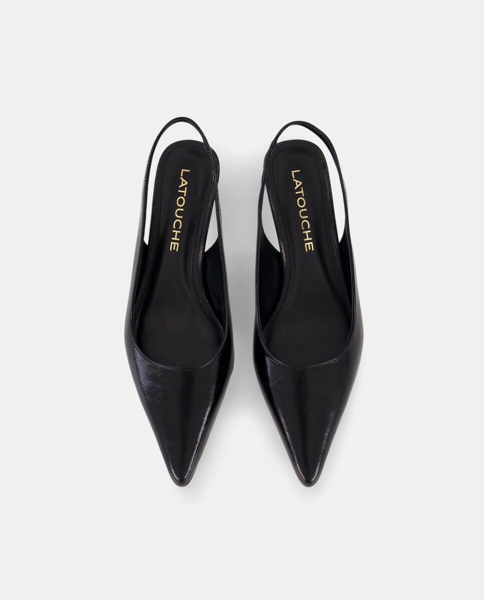 Sapatos de Salto Tipo Mules Preto-4