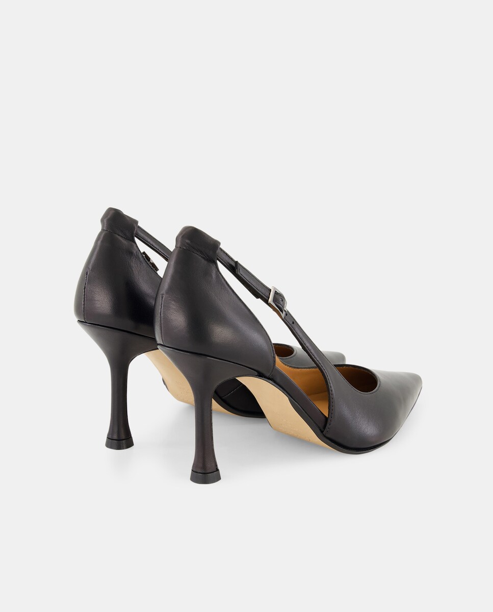 Sapatos de Salto com Aberturas Preto-3