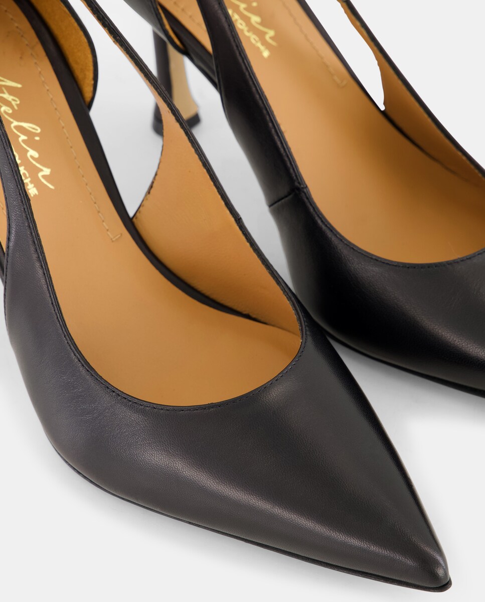 Sapatos de Salto com Aberturas Preto-5