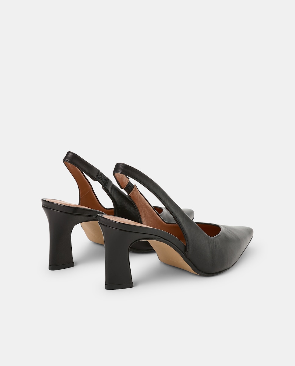 Sapatos de Salto Tipo Mules Preto-3