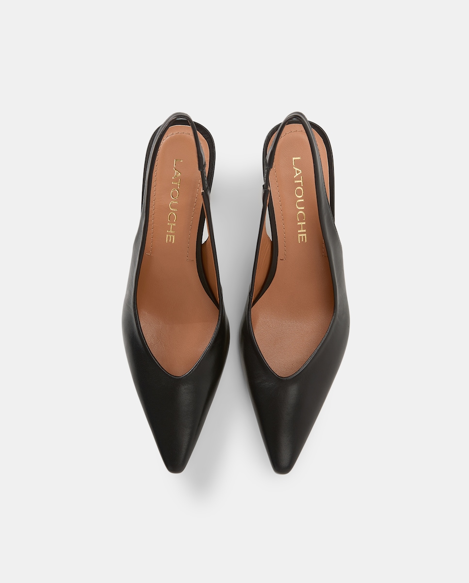 Sapatos de Salto Tipo Mules Preto-4