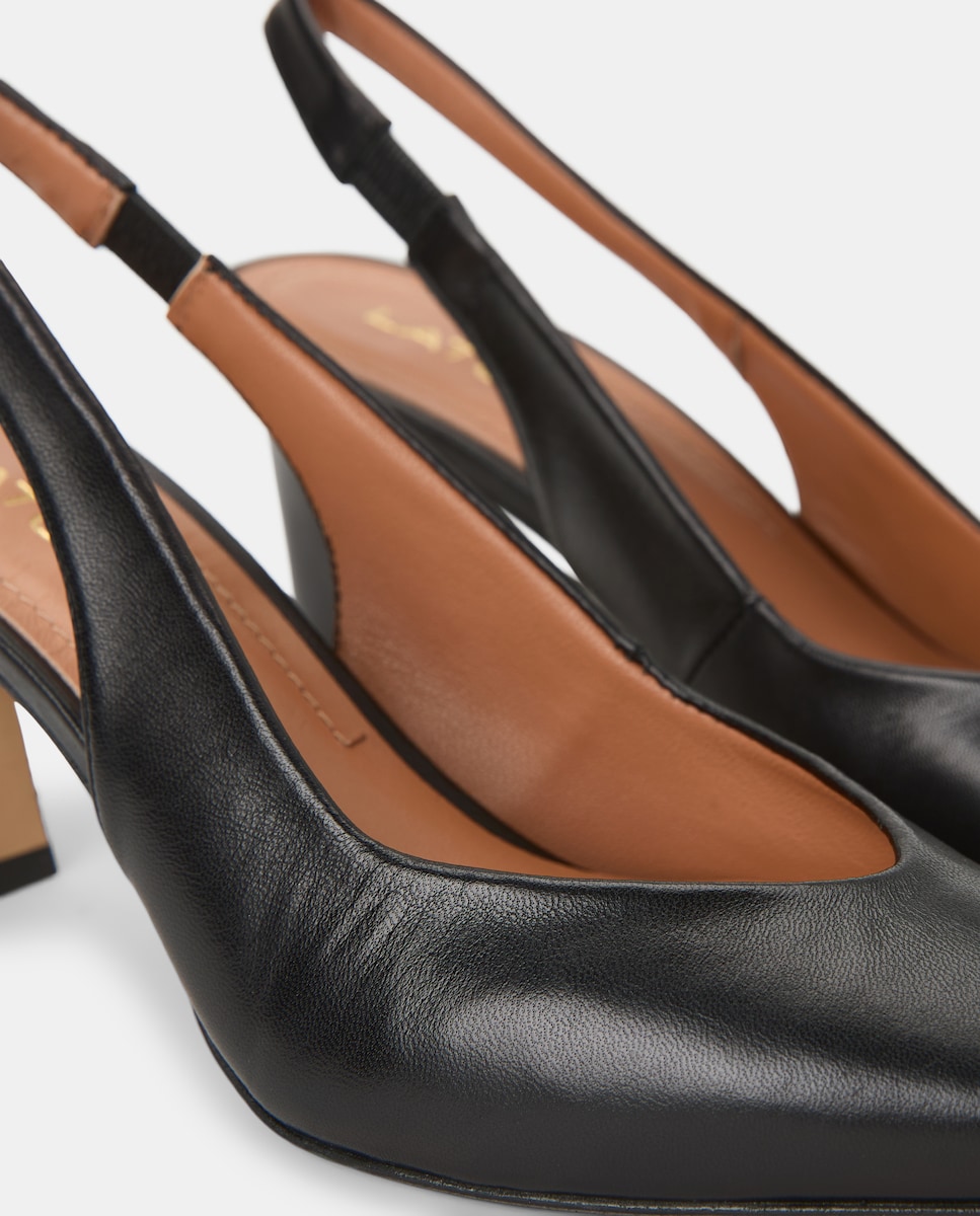 Sapatos de Salto Tipo Mules Preto-5