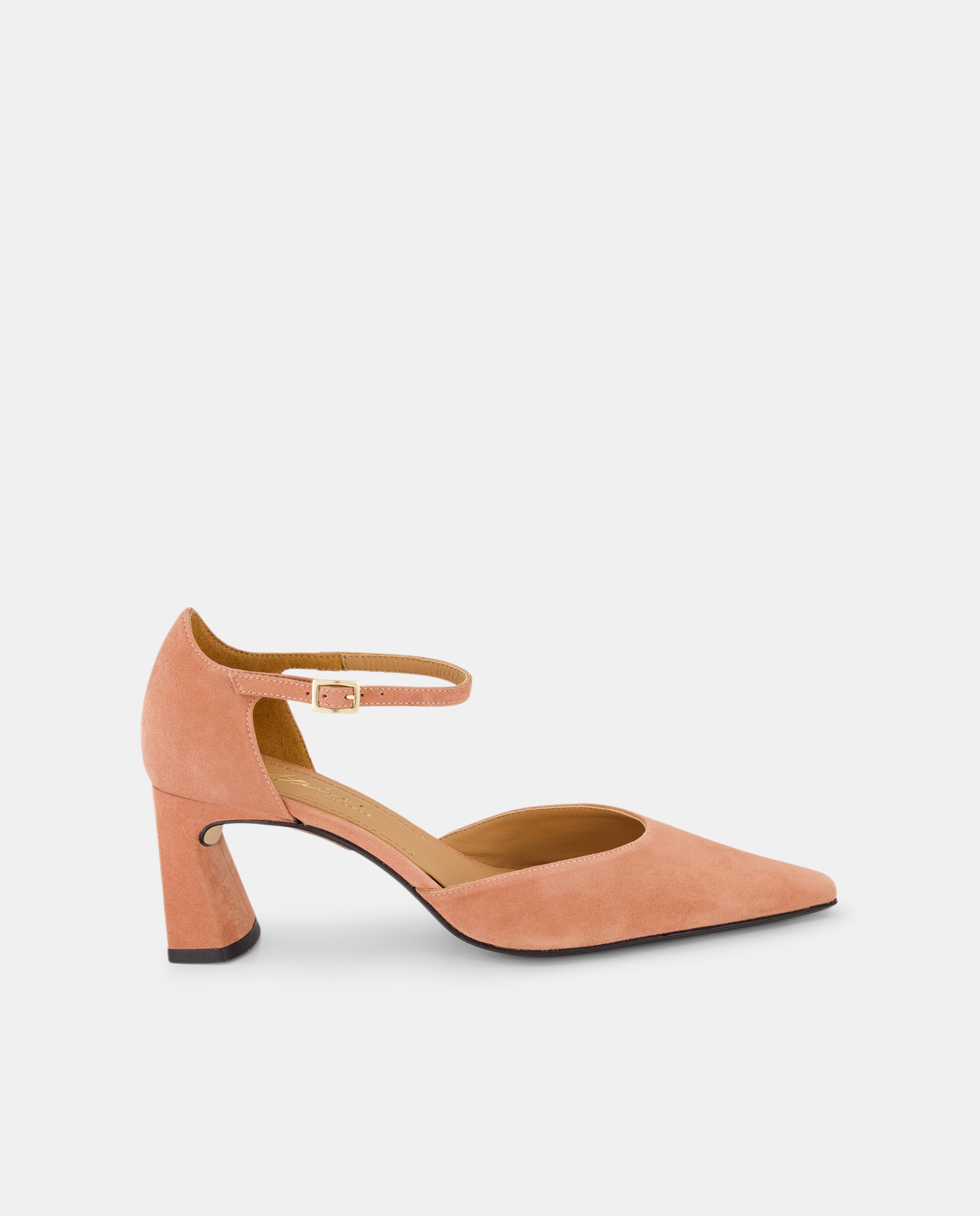 Sapatos de Salto com Pulseira pelo Tornozelo 220 Rosa Pálido-1