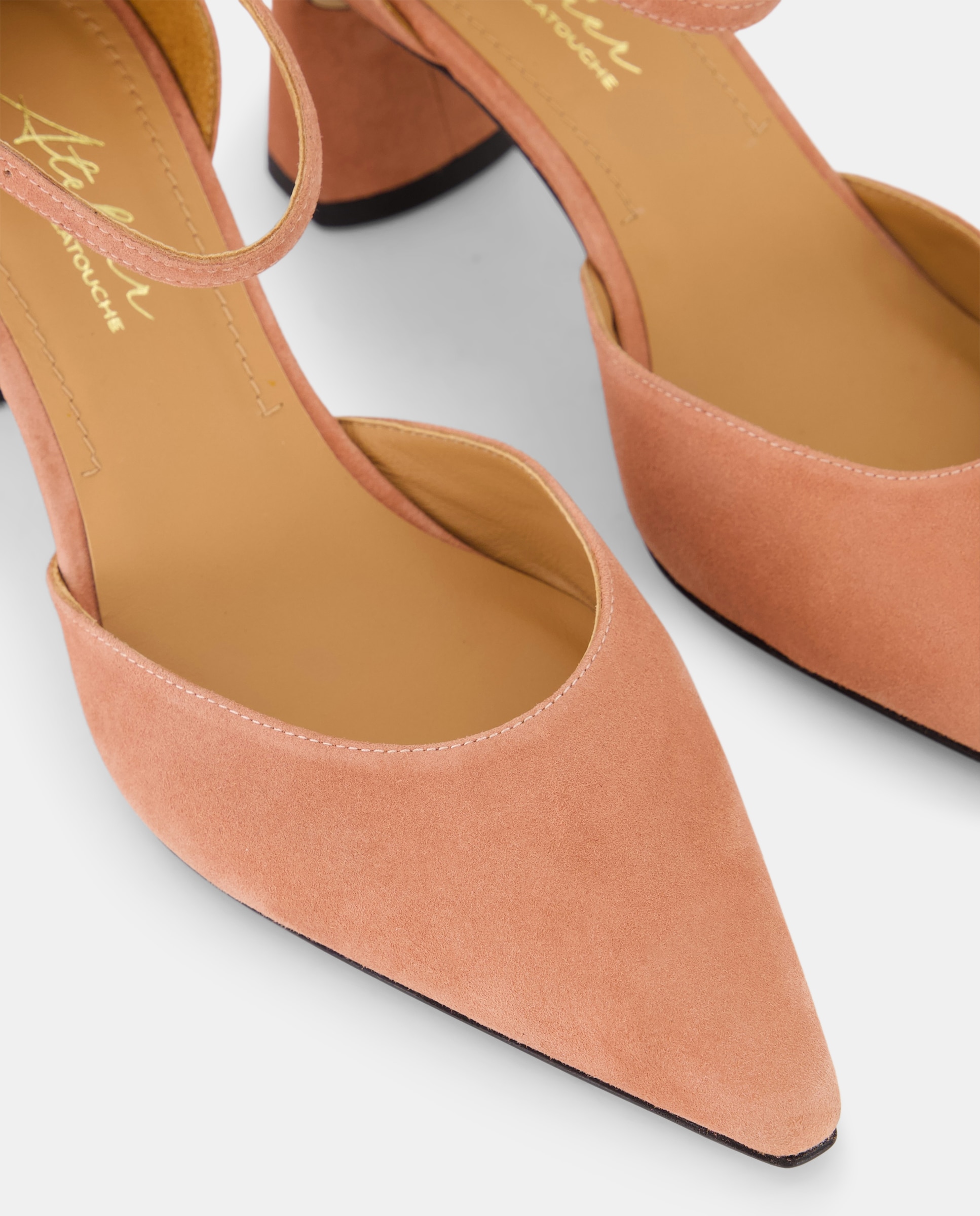 Sapatos de Salto com Pulseira pelo Tornozelo 220 Rosa Pálido-5