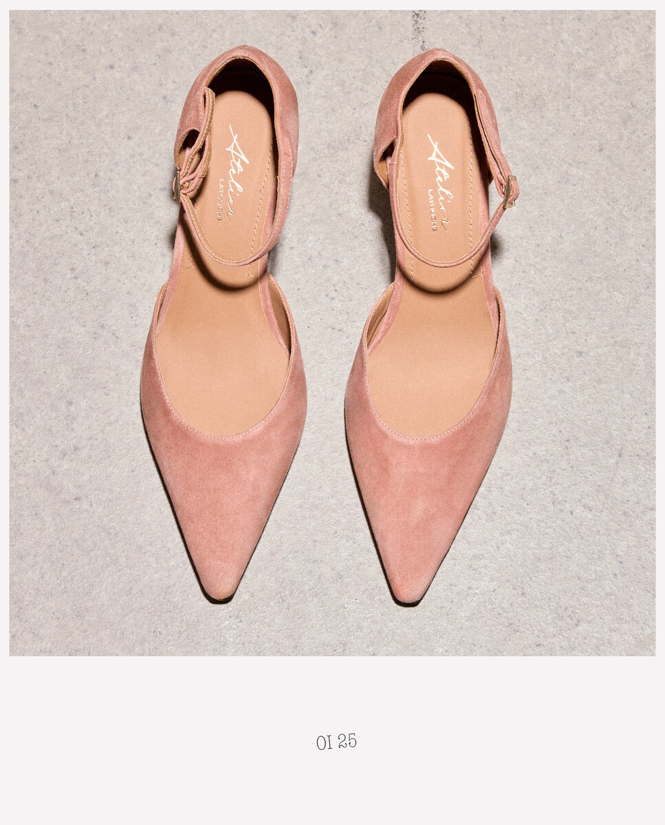 Sapatos de Salto com Pulseira pelo Tornozelo 220 Rosa Pálido-6