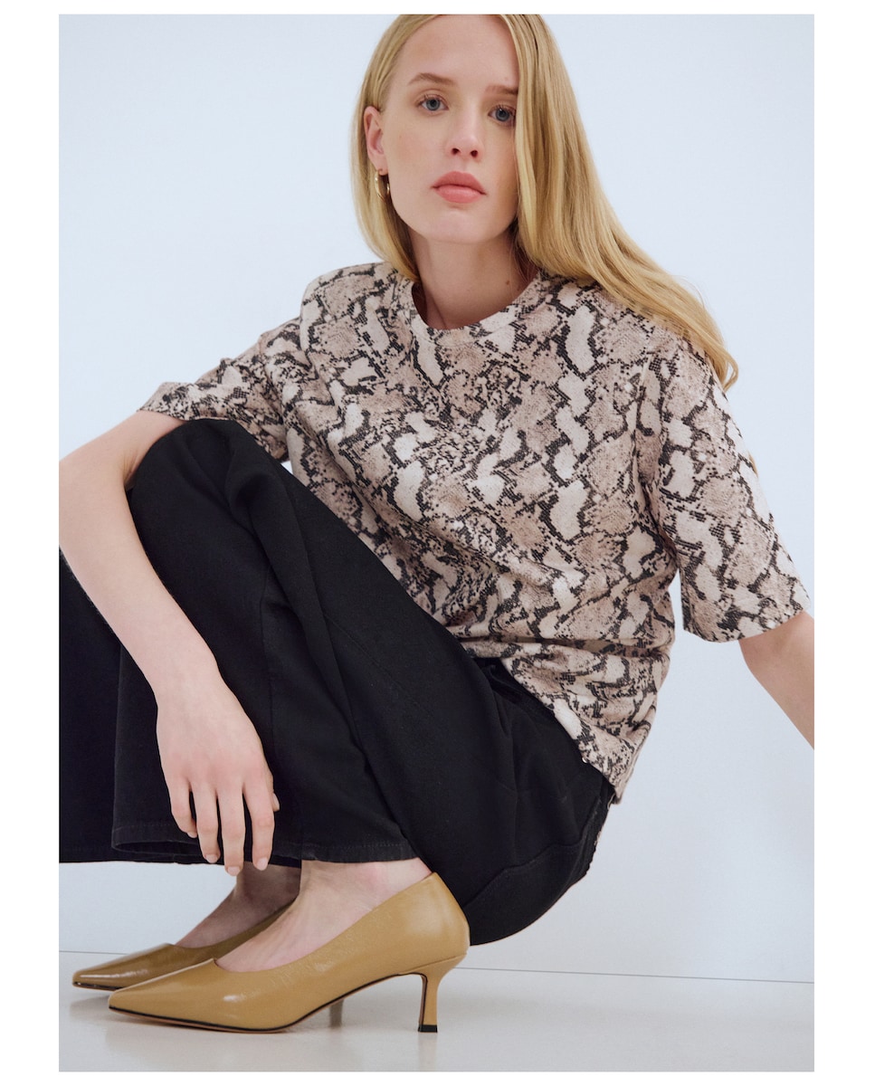 Sapatos de Salto Bege-6