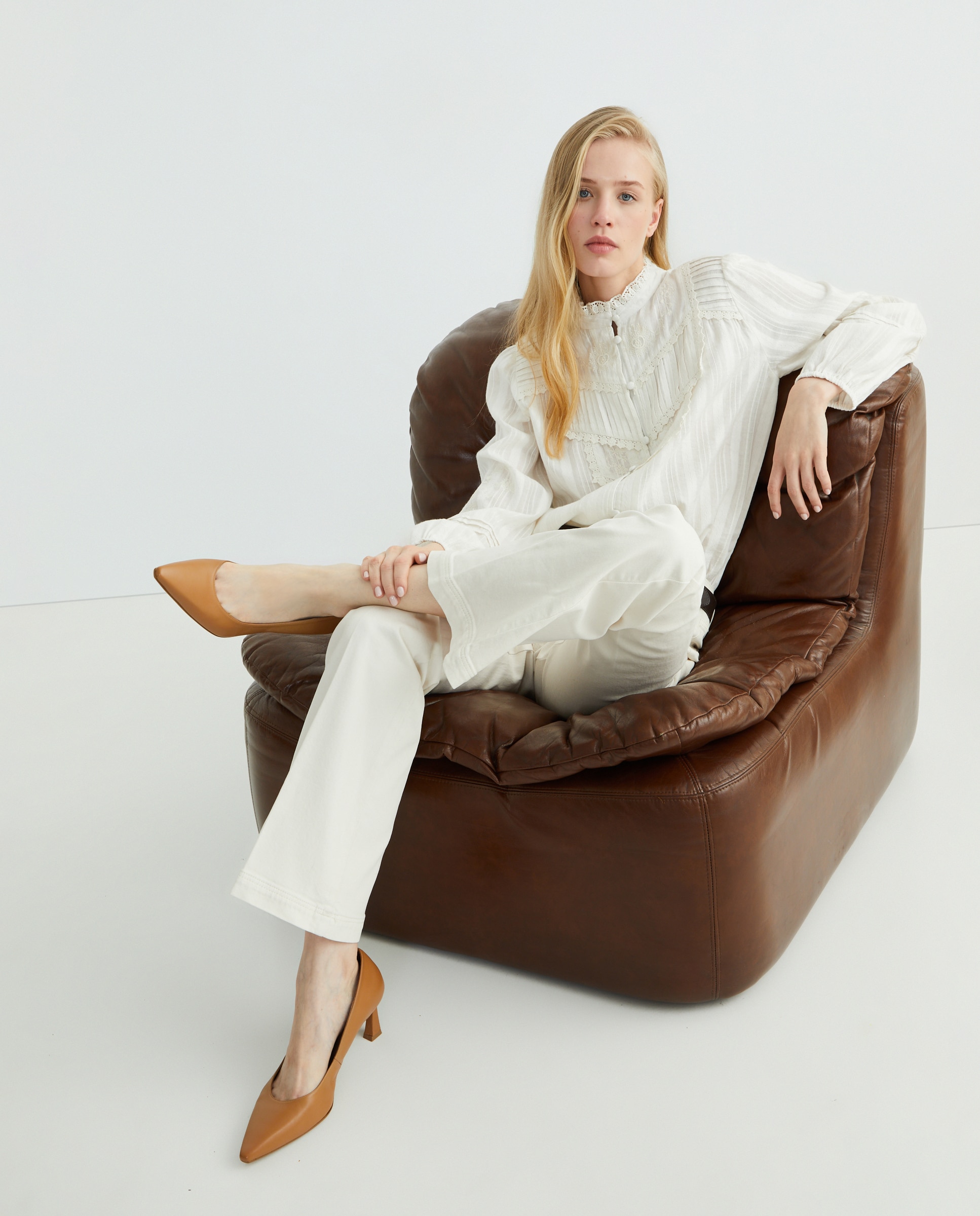 Sapatos de Salto Essenciais 730 Camel-6