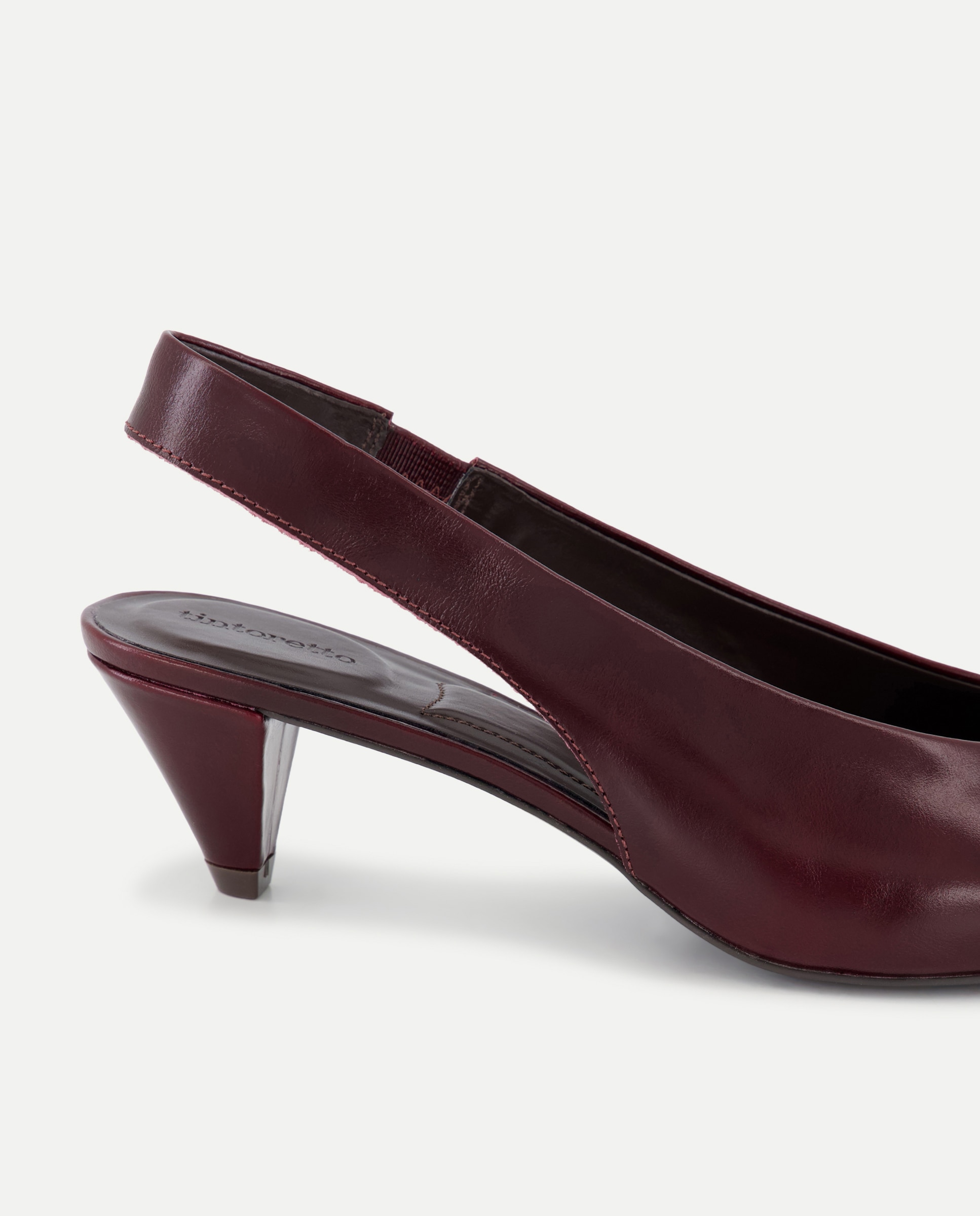Sapatos de Salto Tipo Mules Piramidais Bordeaux-5