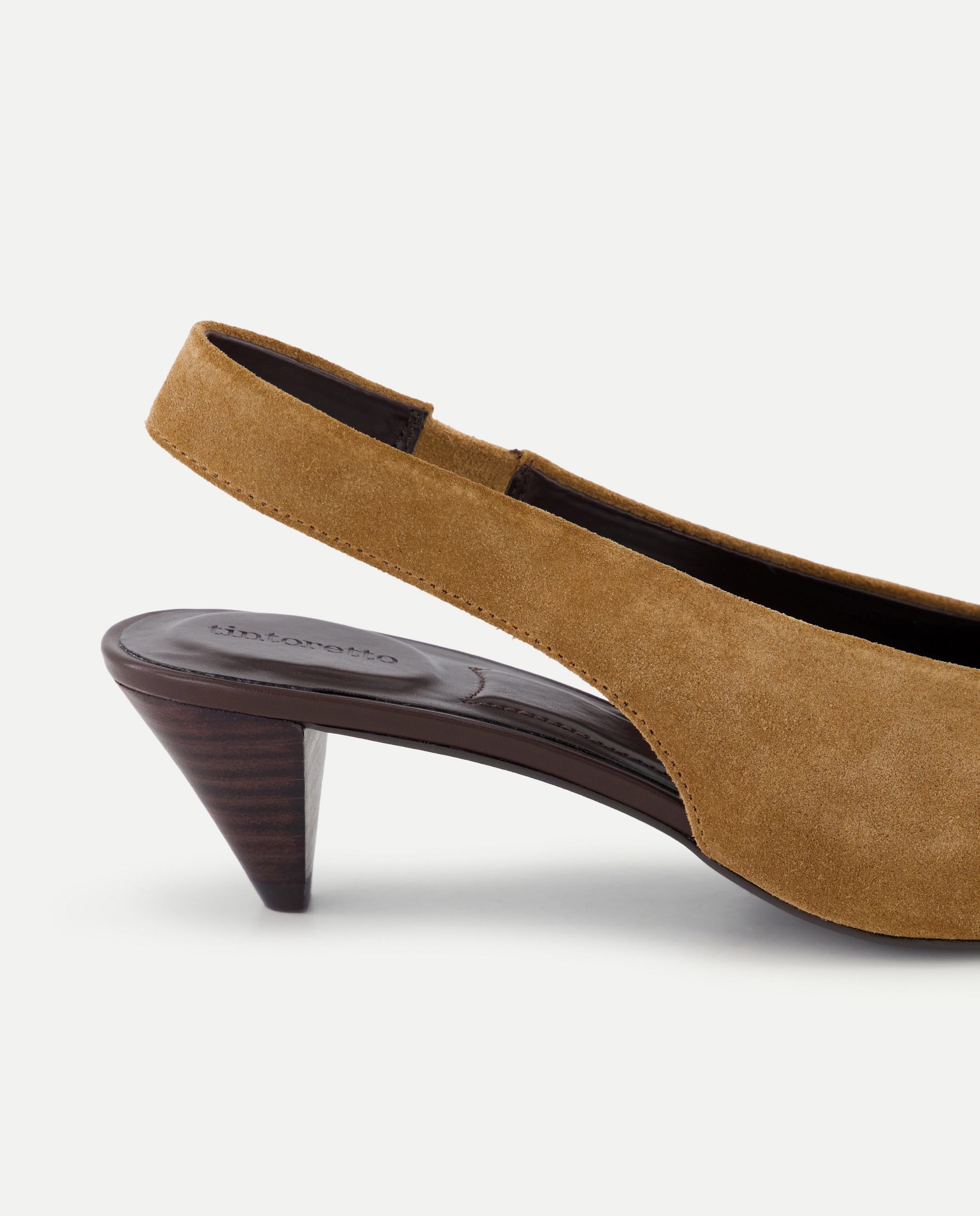 Sapatos de Salto Tipo Mules Piramidais 730 Camel-5