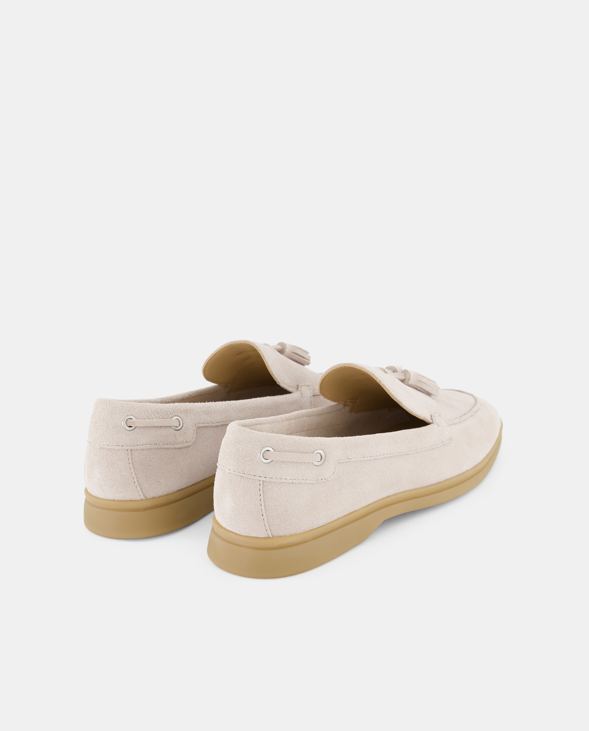 Sapatos Rasos com Atacadores Branco-marfim-3