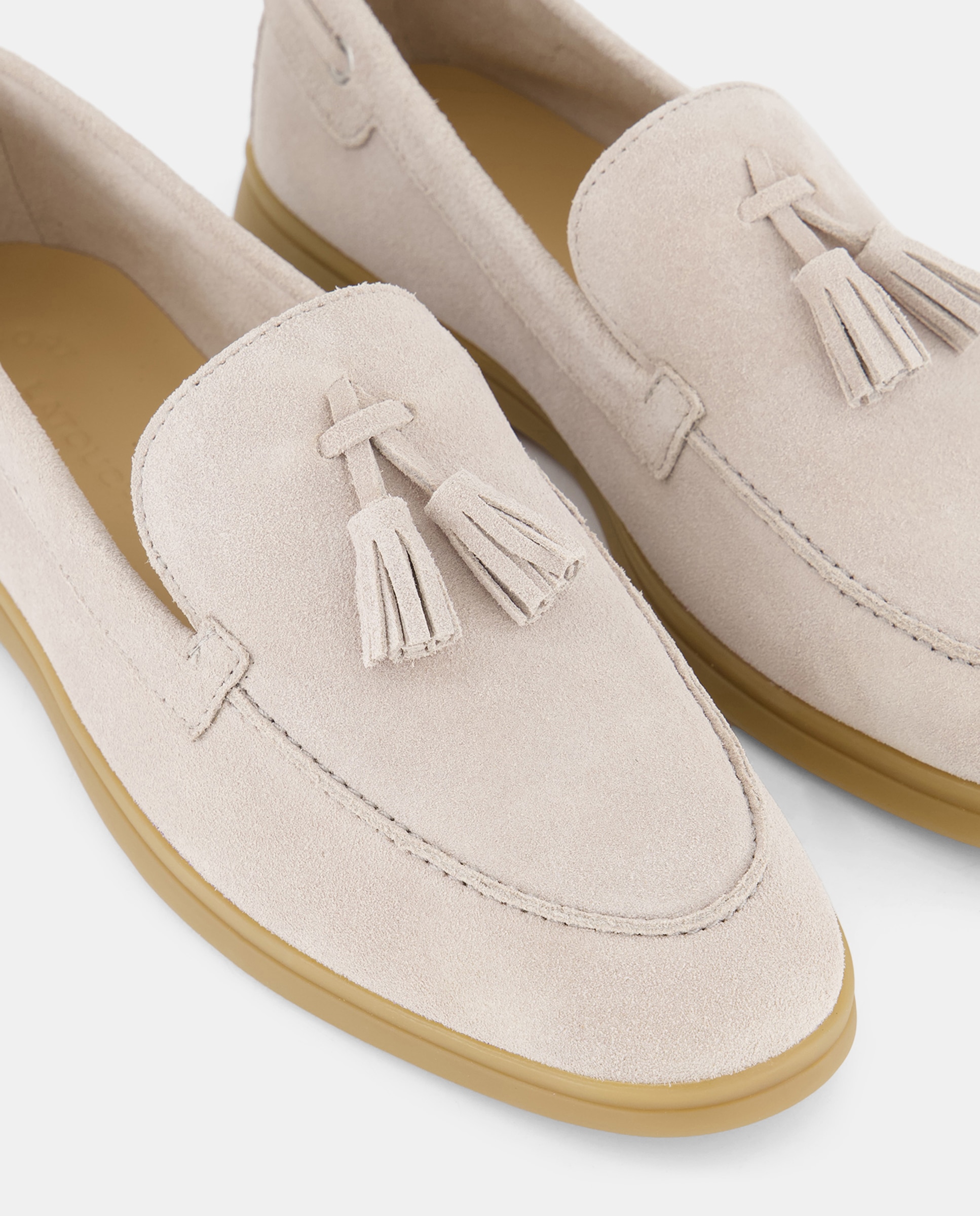 Sapatos Rasos com Atacadores Branco-marfim-5