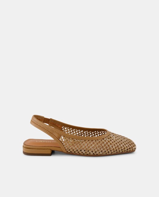 ZAPATO PLANO, DESTALONADO TEJIDO MALLA