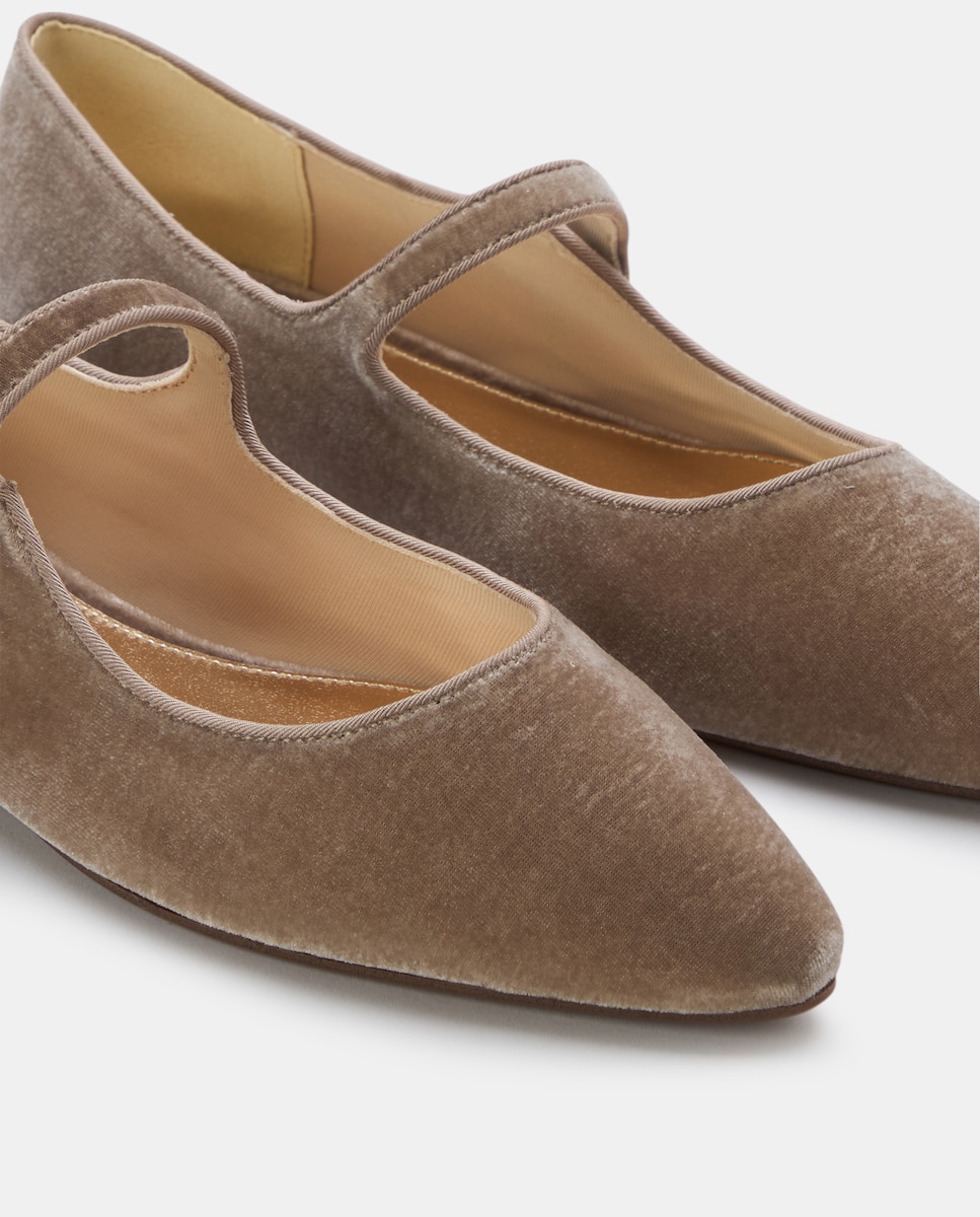 Sapatos Rasos com Pulseira com Botão 510 Verde Claro-5