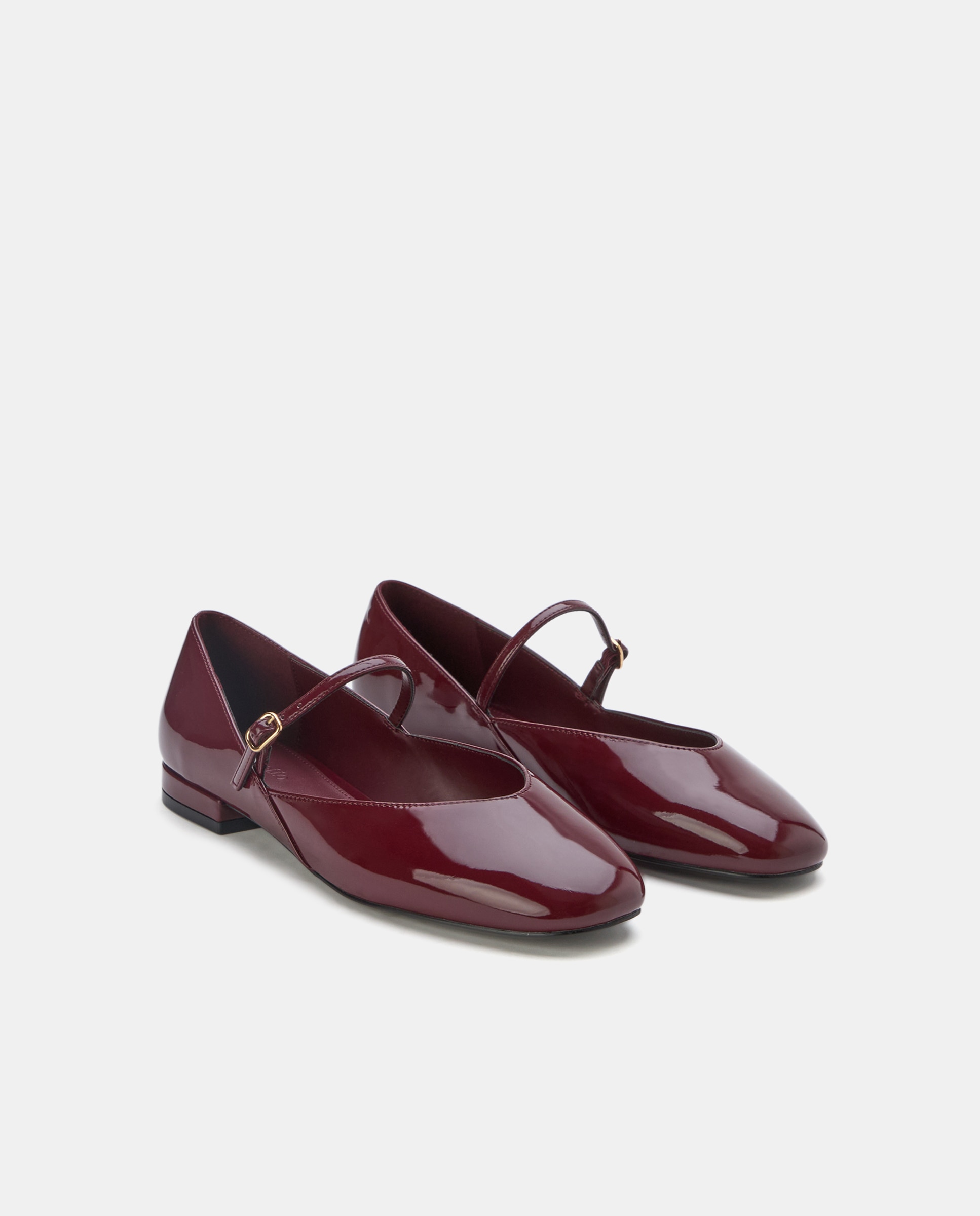Sapatos Rasos com Pulseira Bordeaux-2