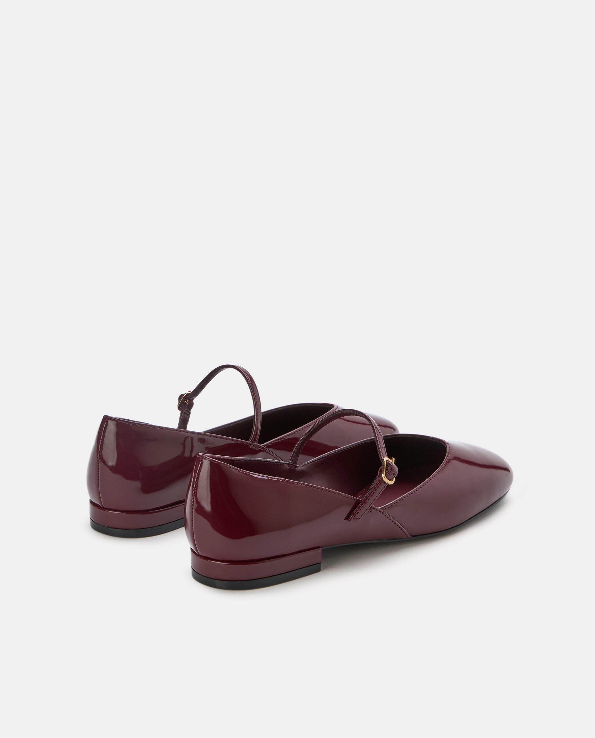 Sapatos Rasos com Pulseira Bordeaux-3