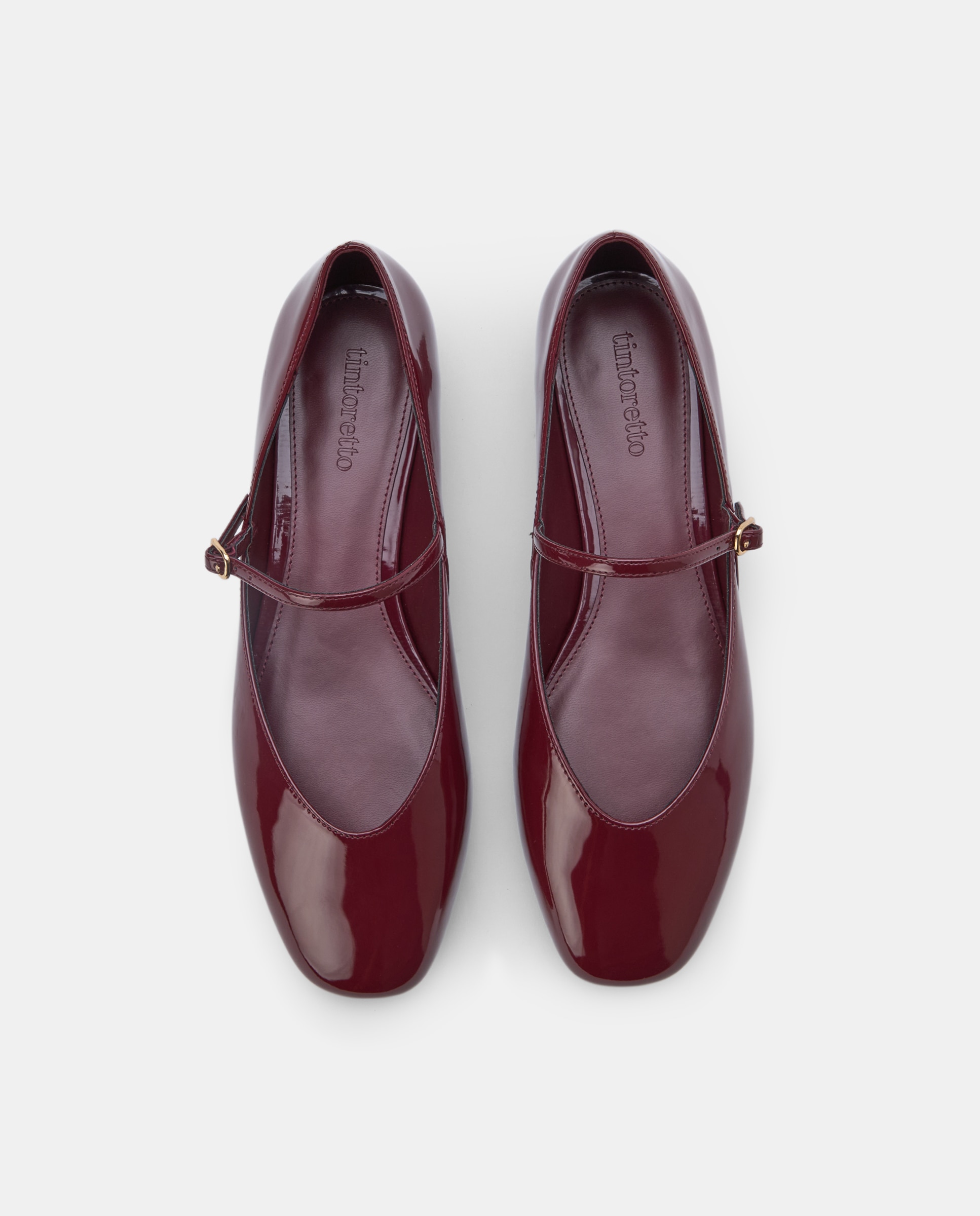 Sapatos Rasos com Pulseira Bordeaux-4