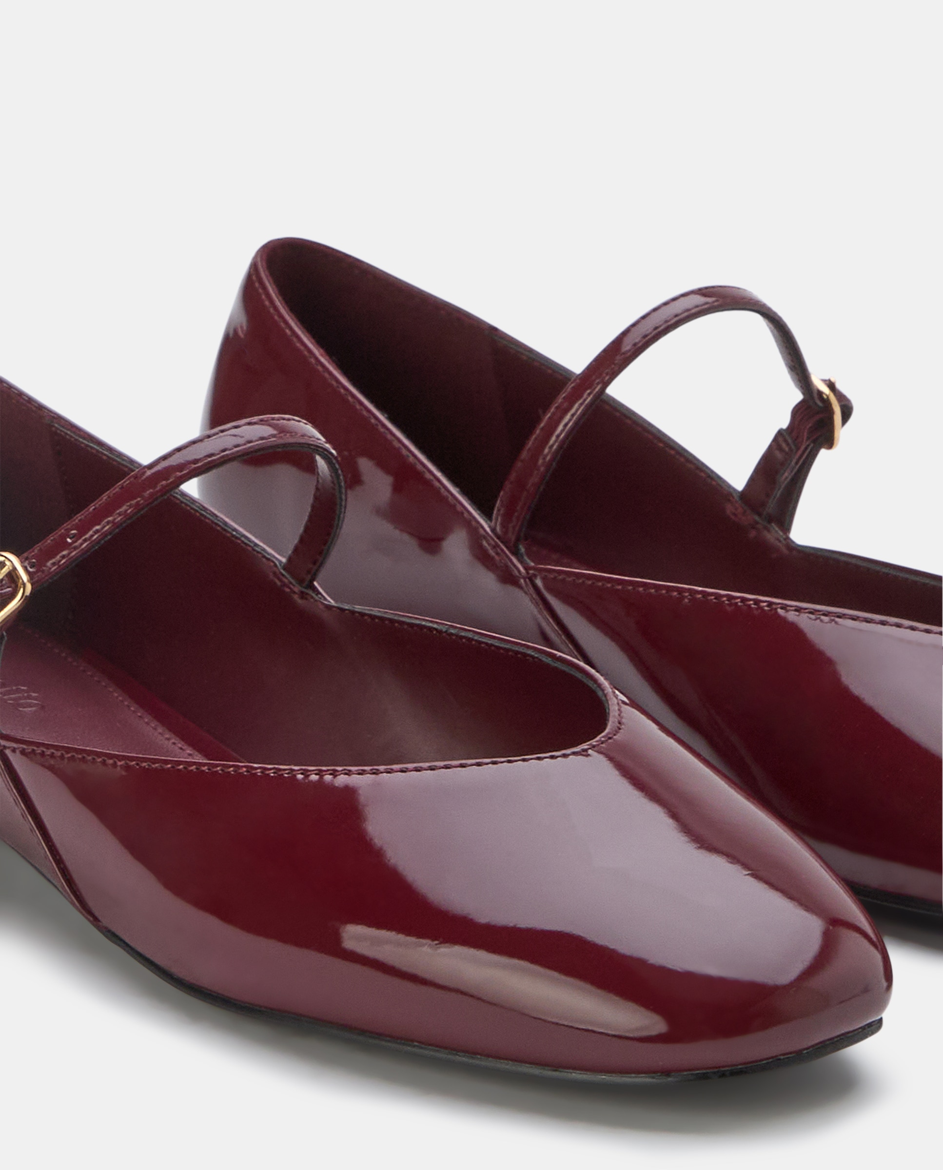 Sapatos Rasos com Pulseira Bordeaux-5