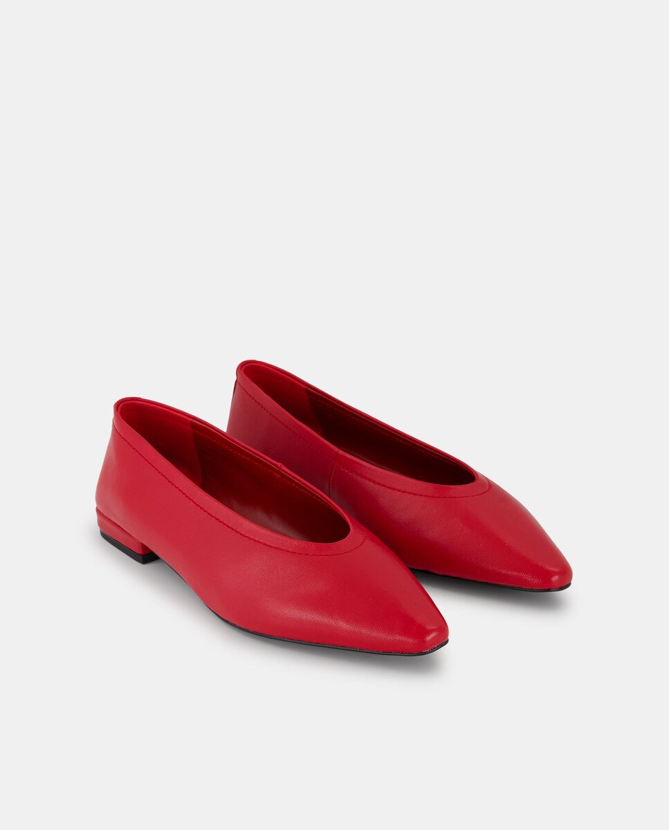 Sapatos Rasos Tipo Salto 600 Vermelho-2