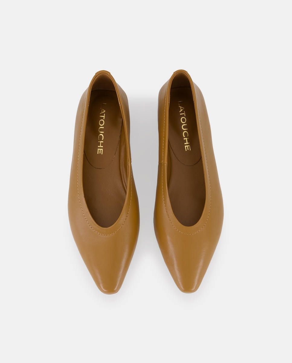 Sapatos Rasos Tipo Salto 730 Camel-4
