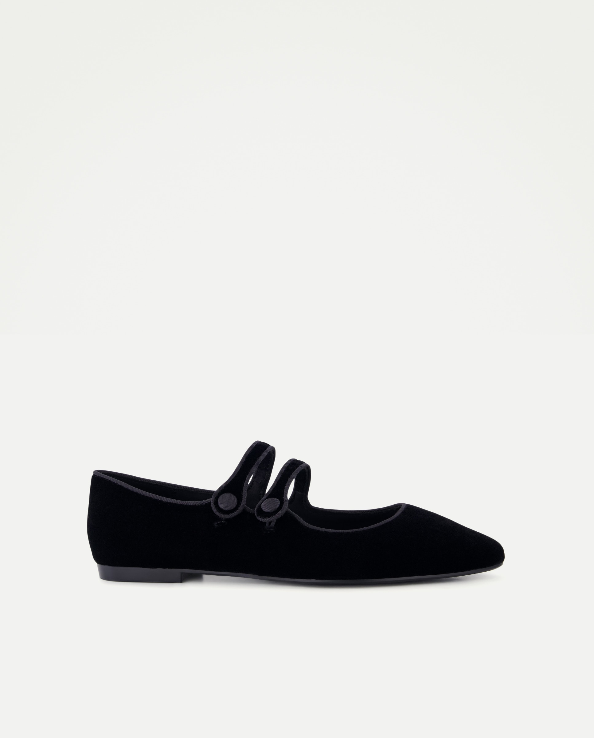 Imagen 0 de Zapato plano de mujer mercedita doble tira Negro