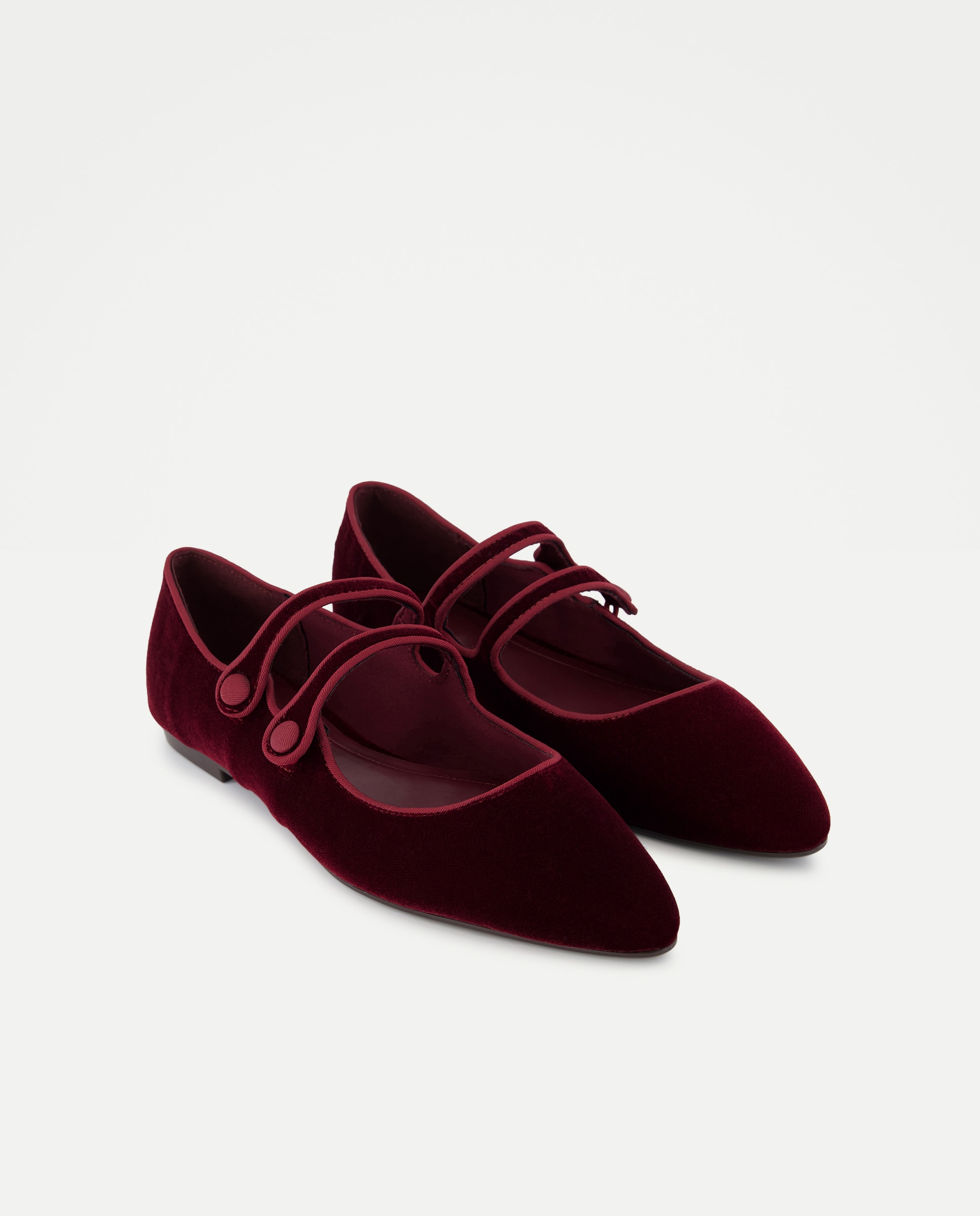 Zapato plano de mujer mercedita doble tira - Tintoretto - Burdeos Burdeos-2
