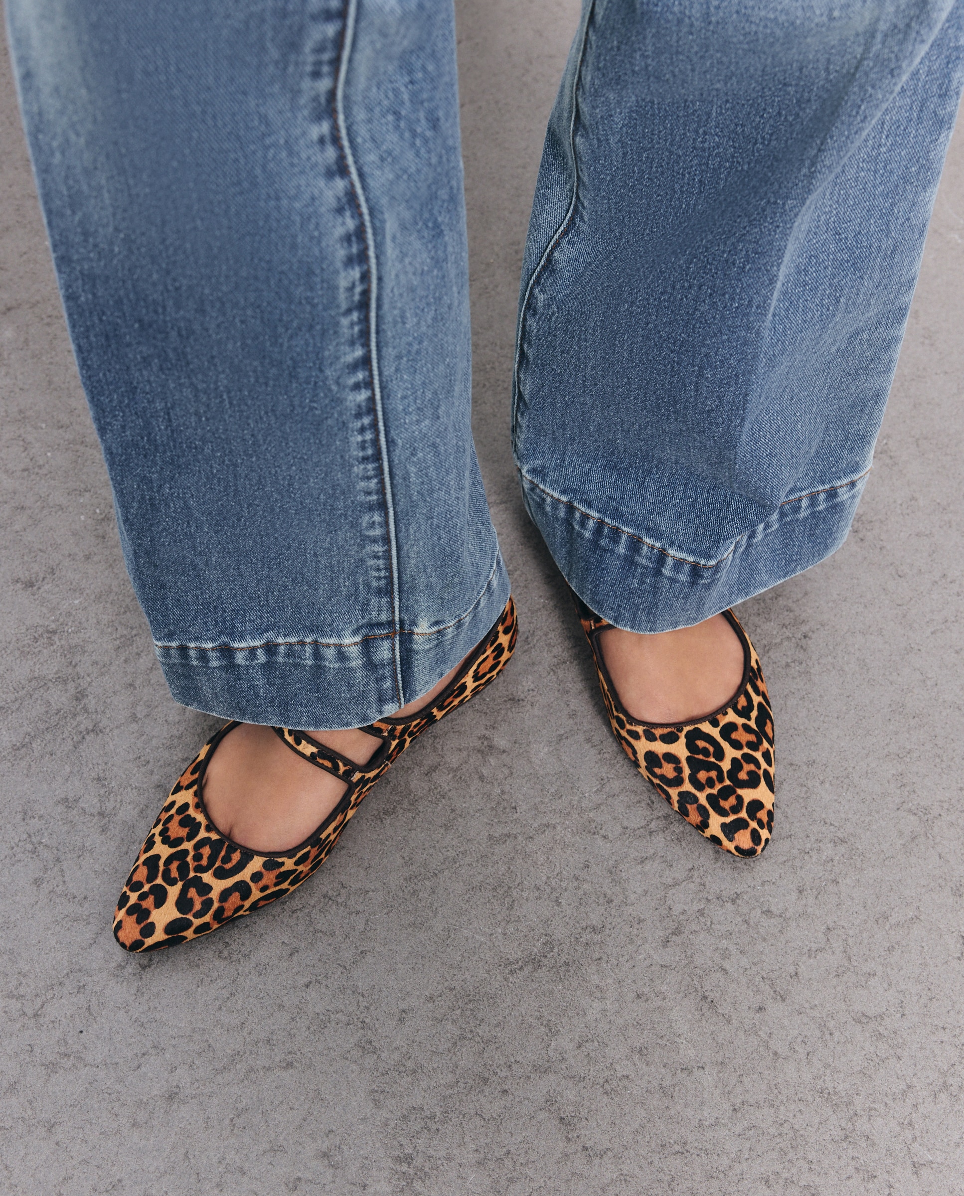 Zapato plano de mujer mercedita doble tira - Tintoretto - 400 Azul Marrón-6