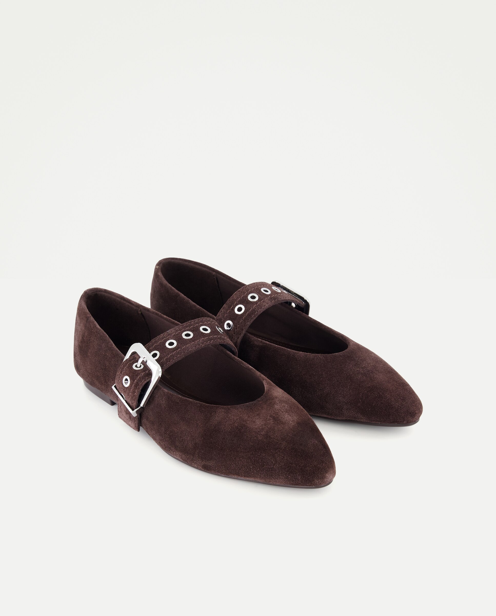 Zapato de mujer planomercedita herraje - Tintoretto - Marrón Marrón-2