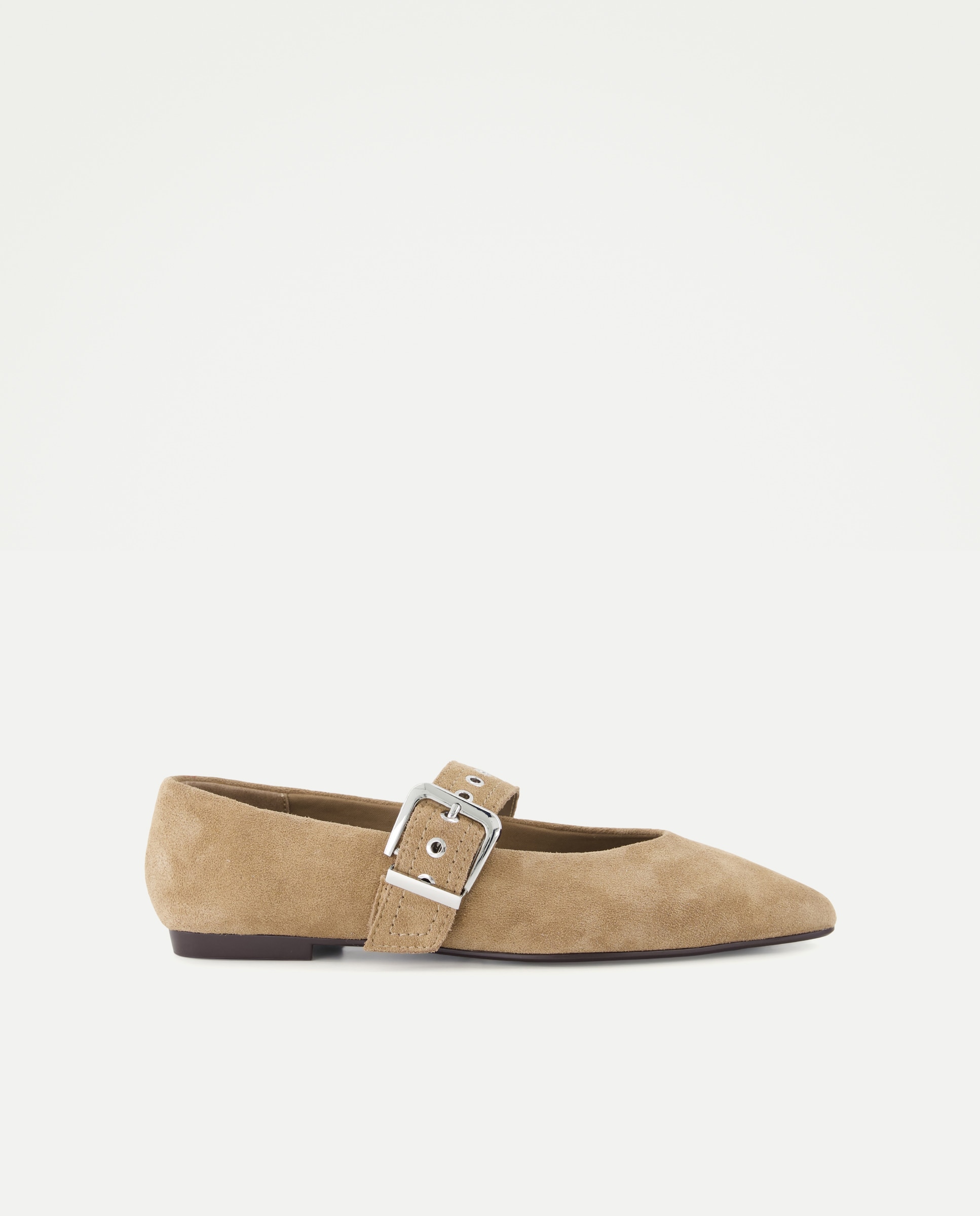 Zapato de mujer planomercedita herraje - Tintoretto - Visón claro Visón claro-1
