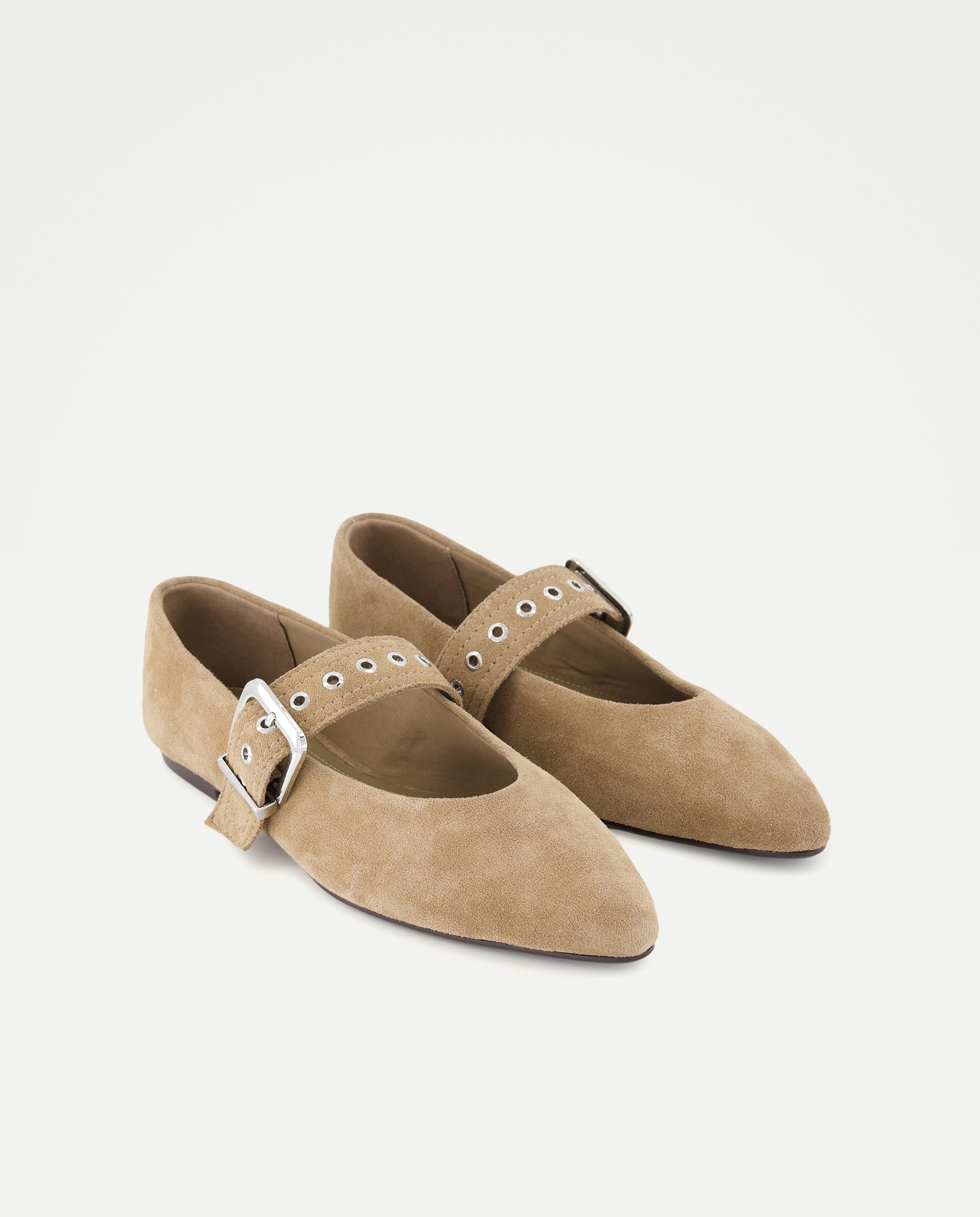 Zapato de mujer planomercedita herraje - Tintoretto - Visón claro Visón claro-2