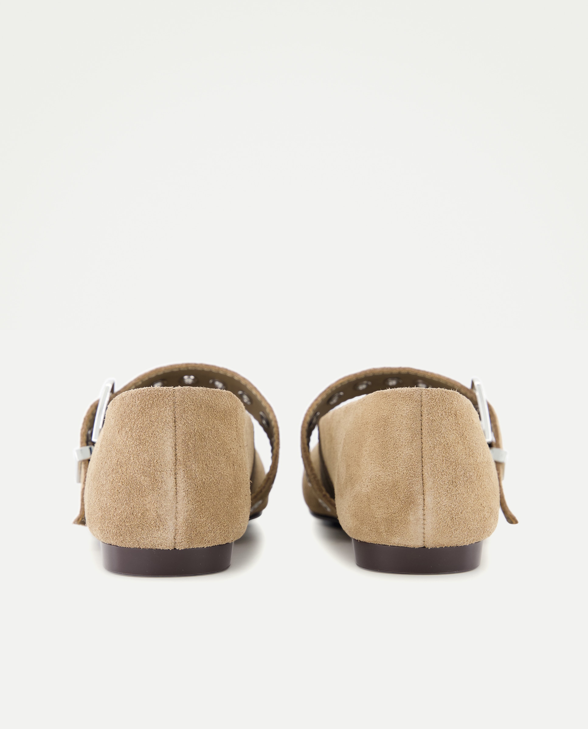 Zapato de mujer planomercedita herraje - Tintoretto - Visón claro Visón claro-3