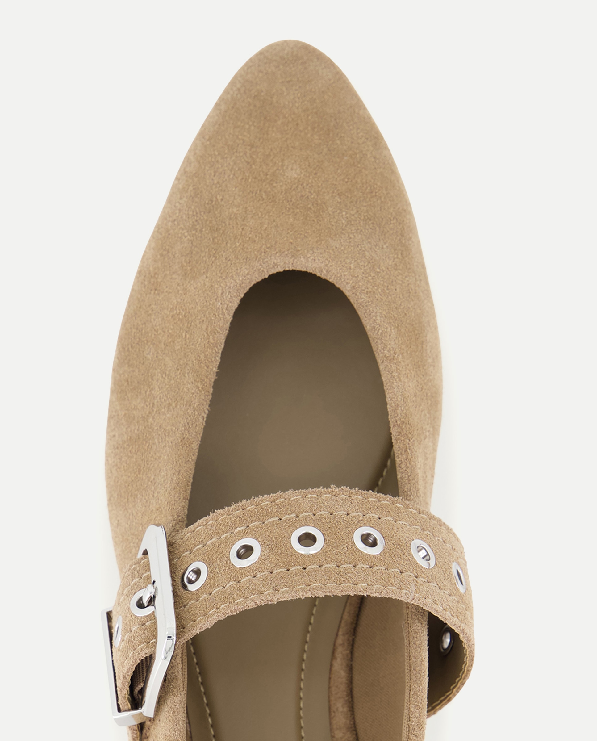 Zapato de mujer planomercedita herraje - Tintoretto - Visón claro Visón claro-4