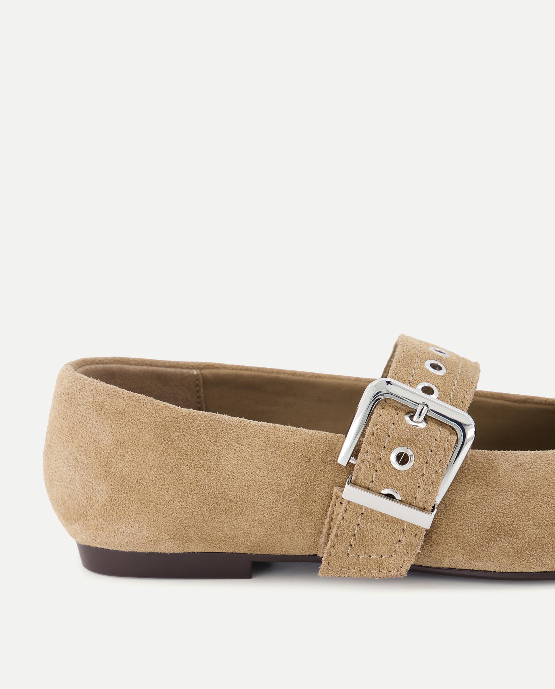 Zapato de mujer planomercedita herraje - Tintoretto - Visón claro Visón claro-5