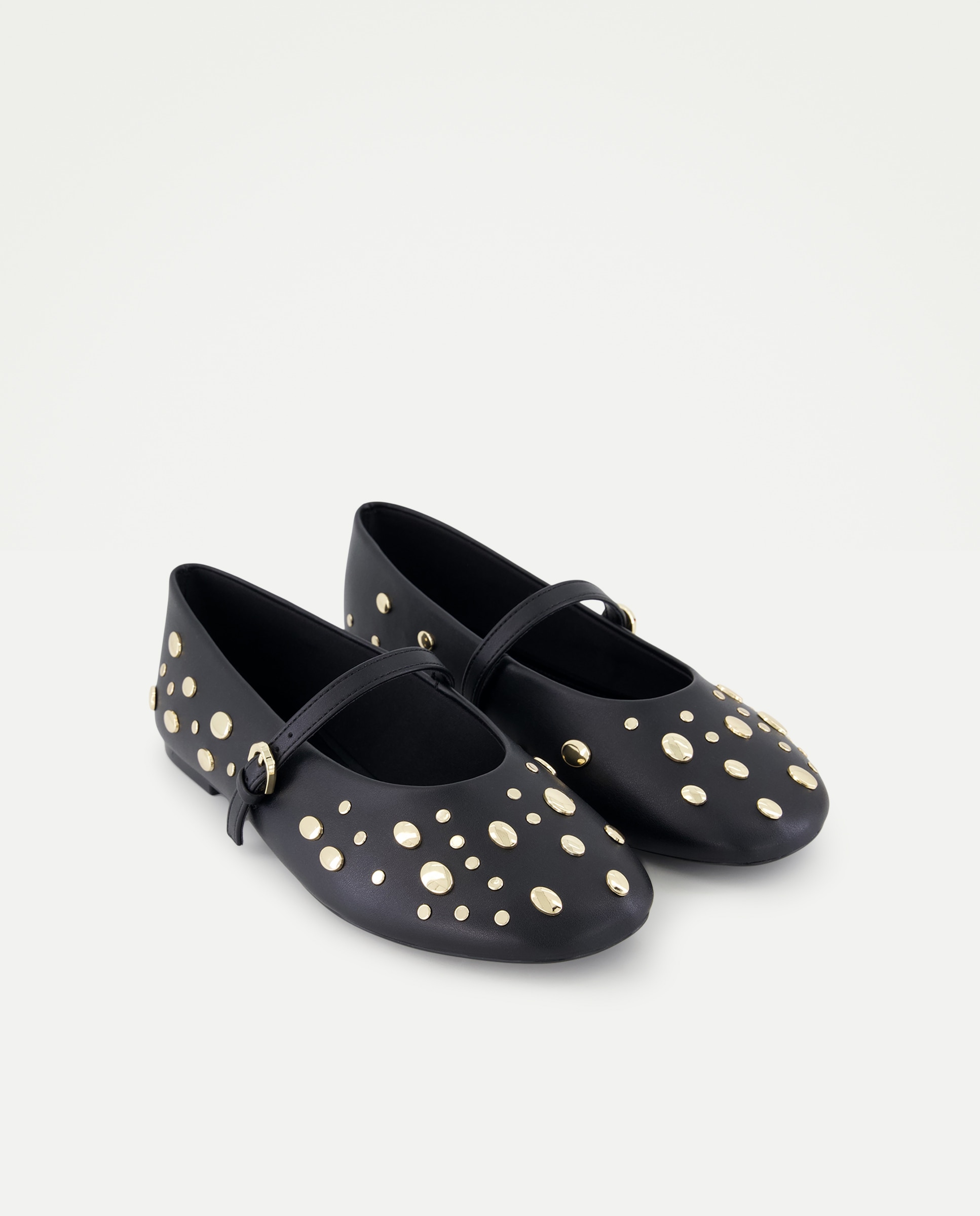 Imagen 2 de Zapato de mujer plano mercedita tachas - Tintoretto - Negro Negro