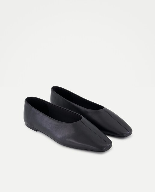 Imagen 0 de Zapato de mujer plano bailarina hueco alto Marrón