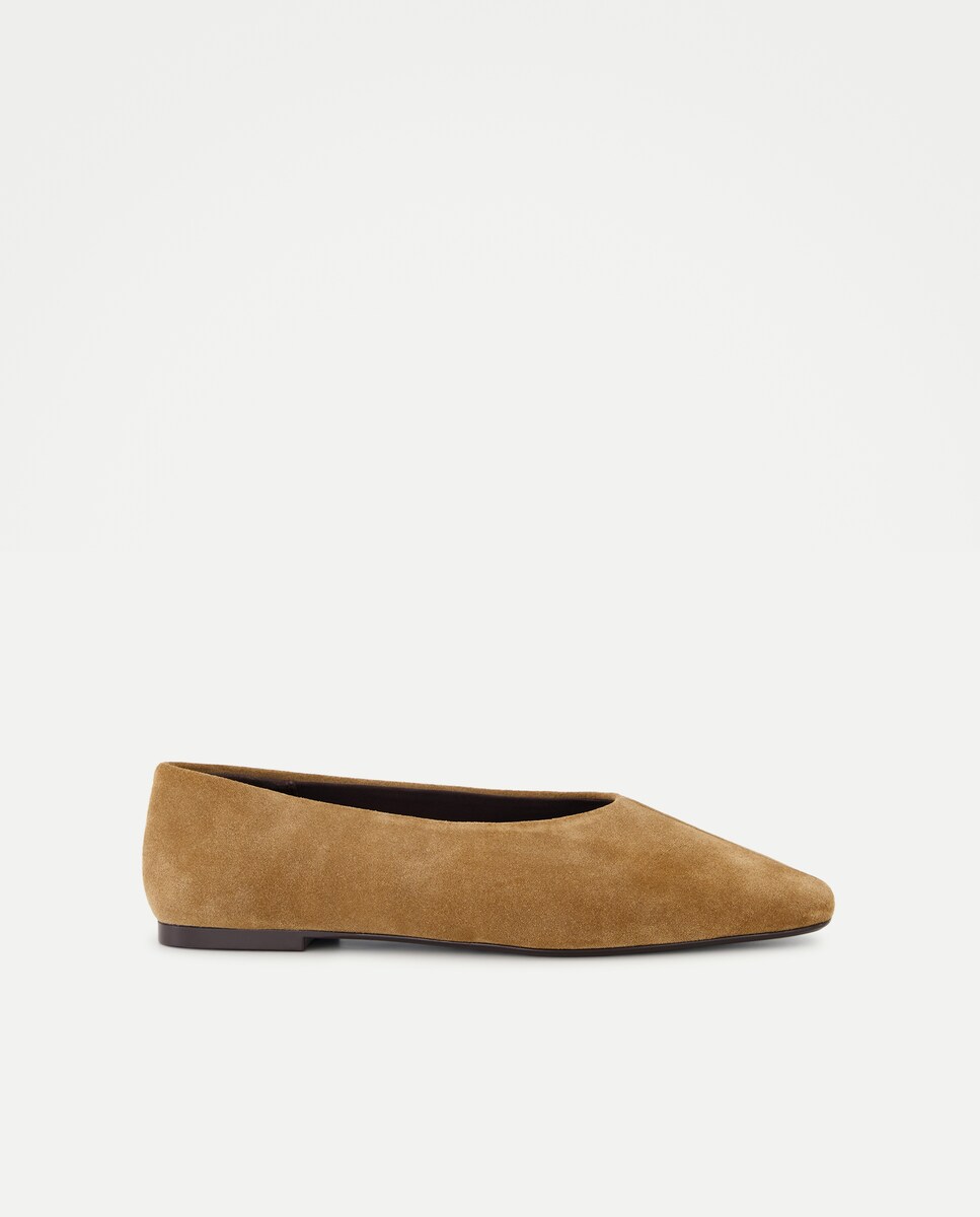 Imagen 1 de Zapato de mujer plano bailarina hueco alto Marrón