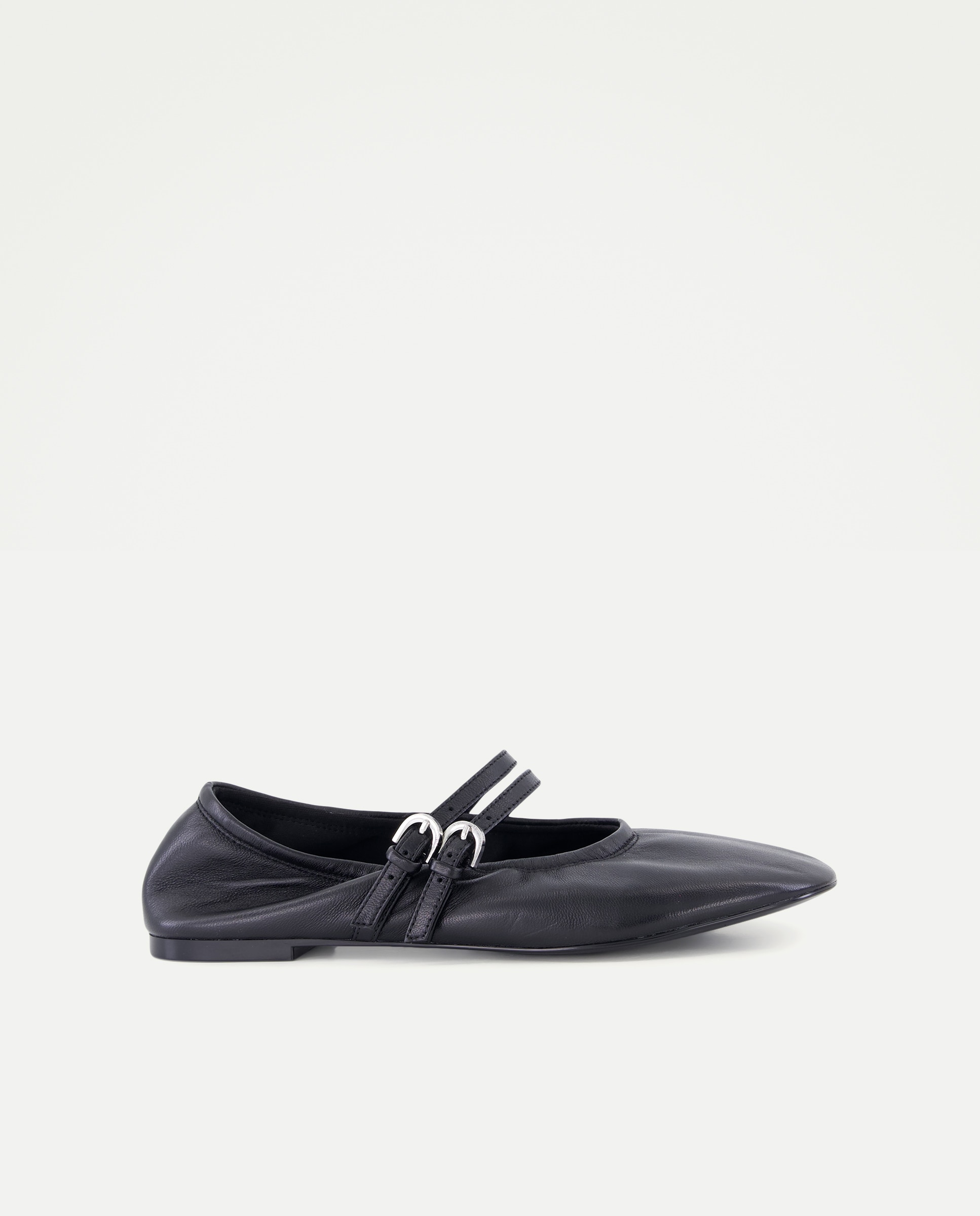 Imagen 1 de Zapato plano de mujer mercedita suave doble tira - Tintoretto - Negro Negro