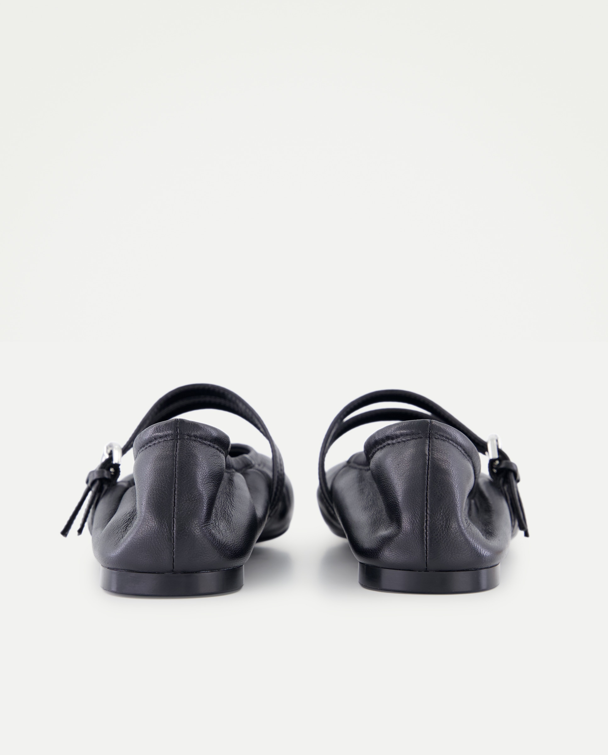 Imagen 3 de Zapato plano de mujer mercedita suave doble tira - Tintoretto - Negro Negro