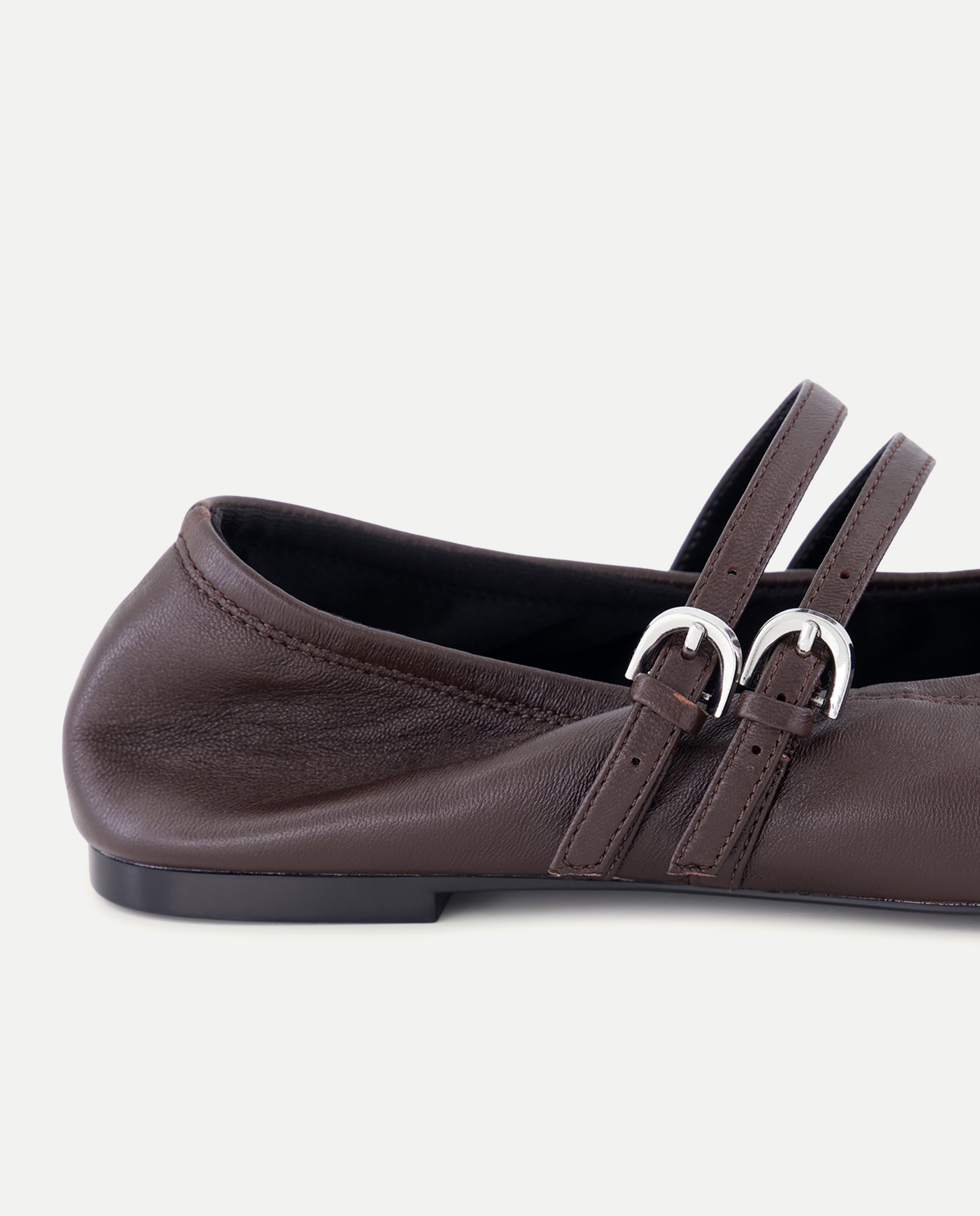Imagen 5 de Zapato plano de mujer mercedita suave doble tira - Tintoretto - Marrón Marrón