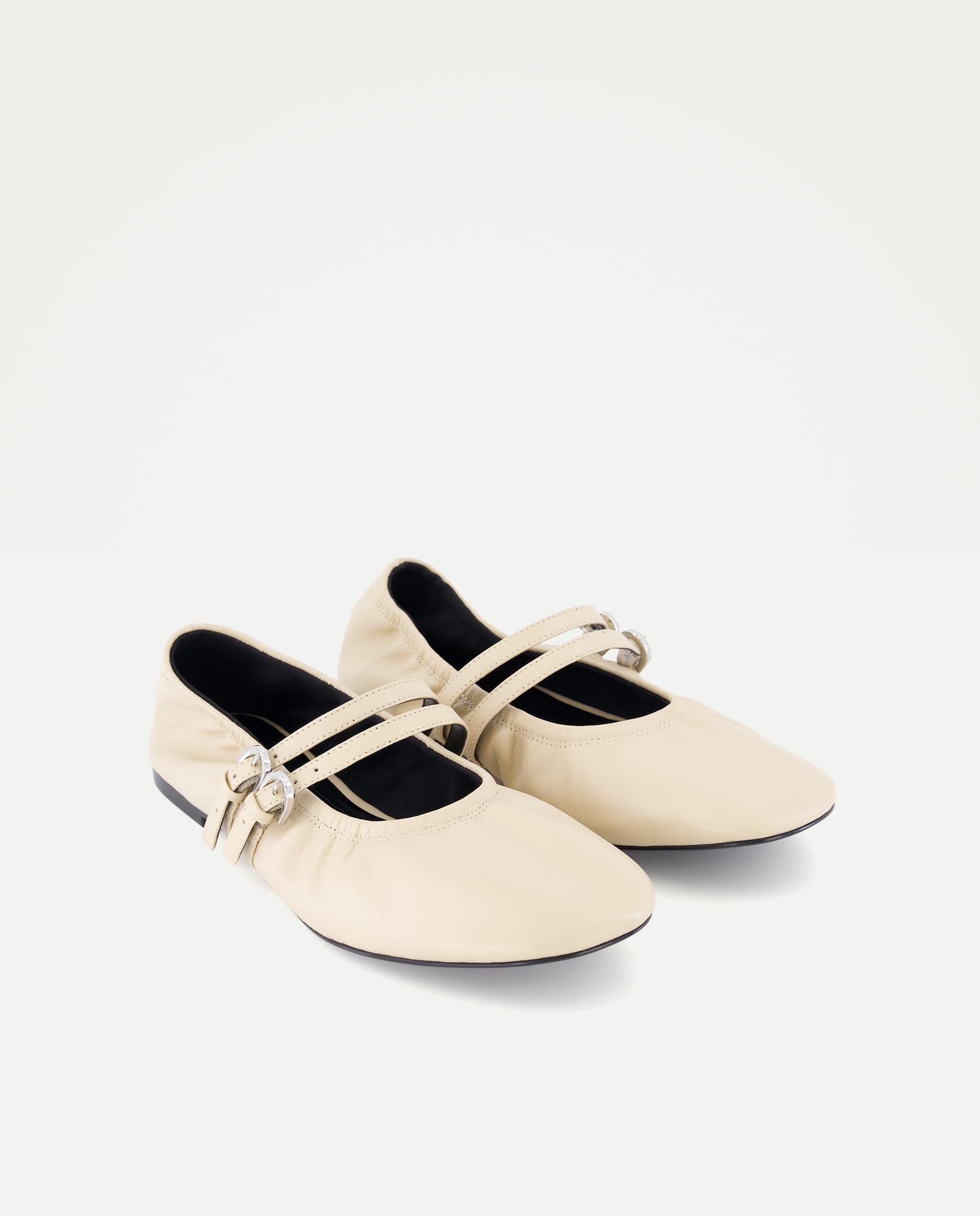 Imagen 2 de Zapato plano de mujer mercedita suave doble tira - Tintoretto - Beige Beige