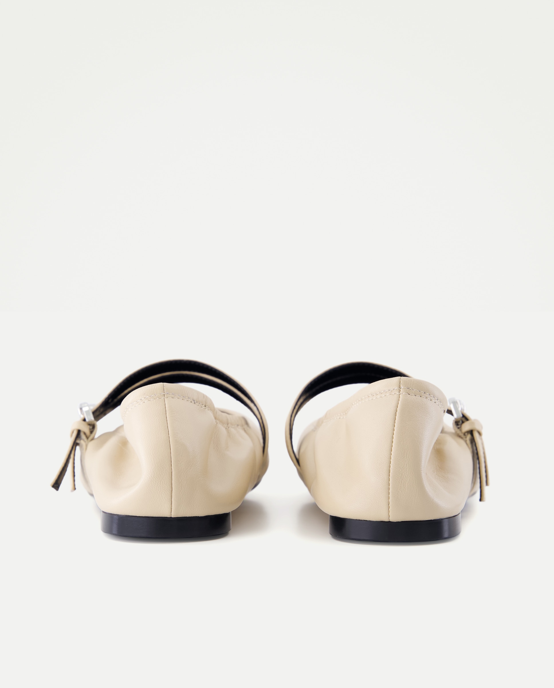 Imagen 3 de Zapato plano de mujer mercedita suave doble tira - Tintoretto - Beige Beige